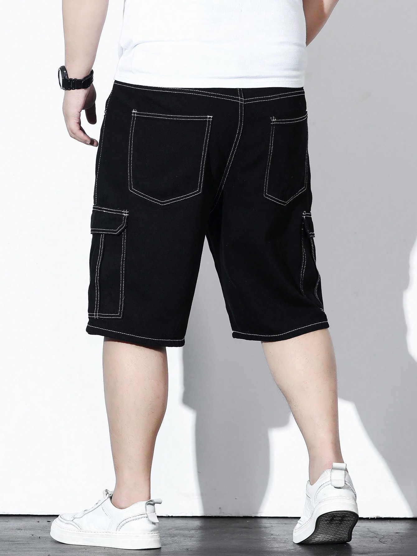 Men Plus Size Denim Shorts