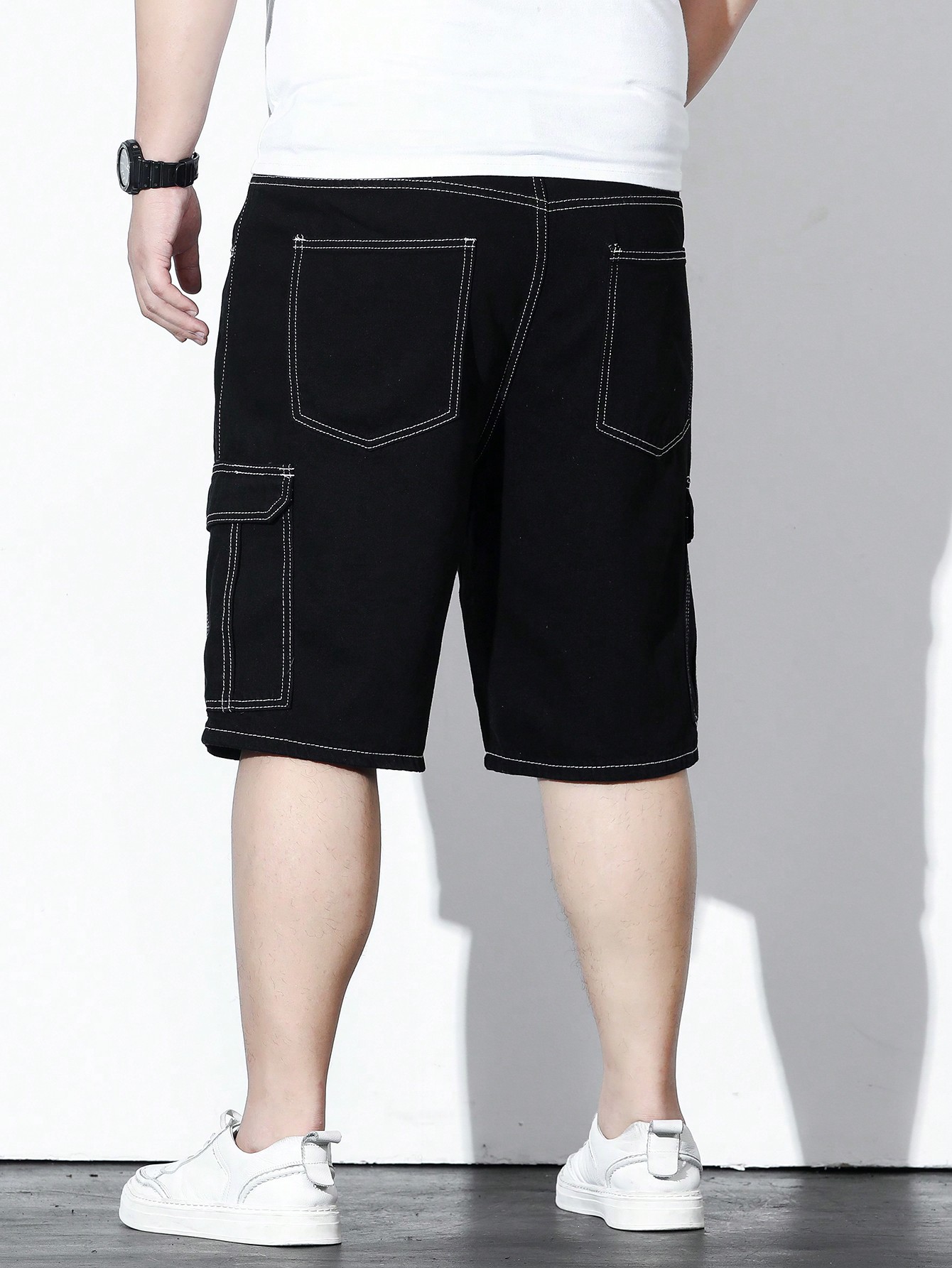 Men Plus Size Denim Shorts