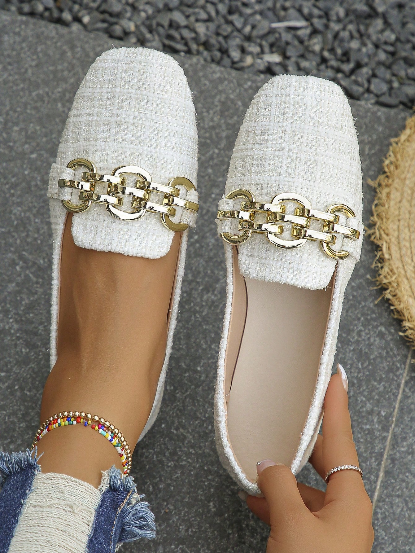 In Beige Women Flats