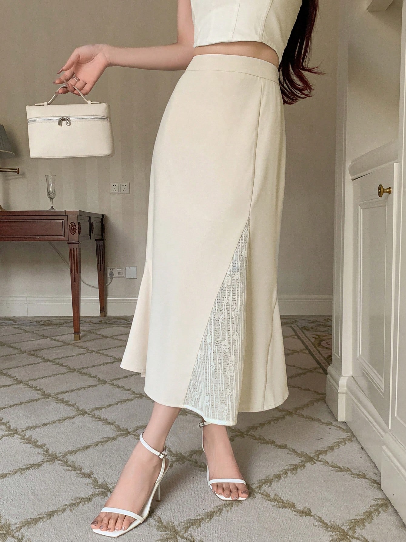 In Beige Women Skirts