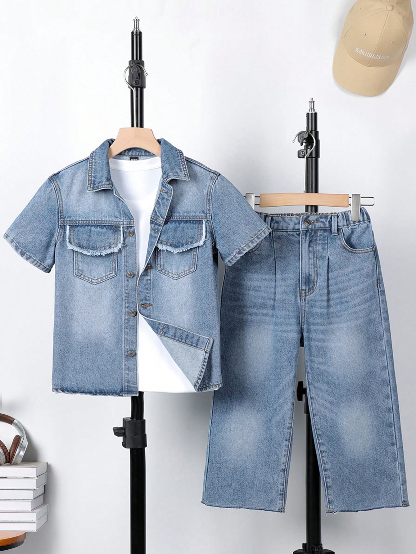 Tween Boys Denim Two-piece Outfits