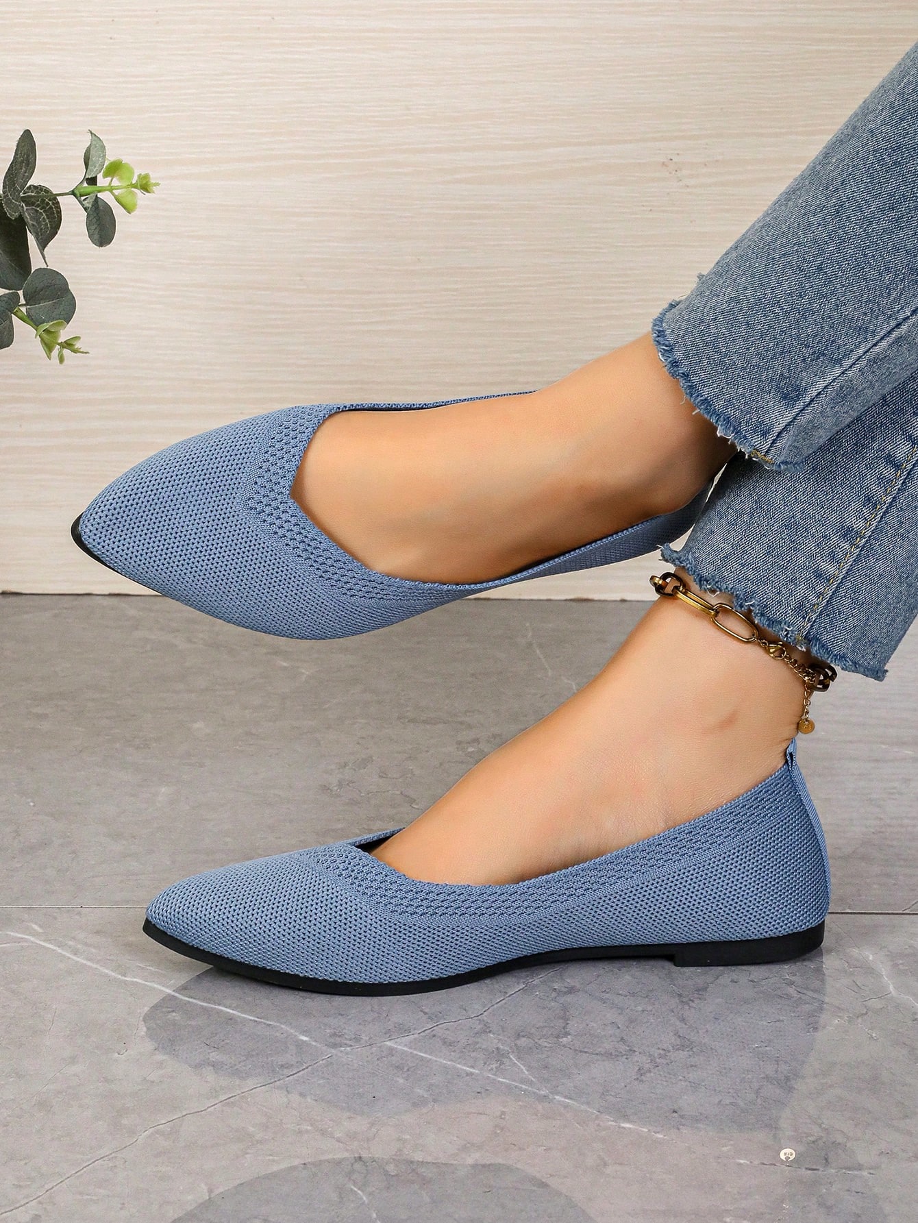 In Baby Blue Women Flats