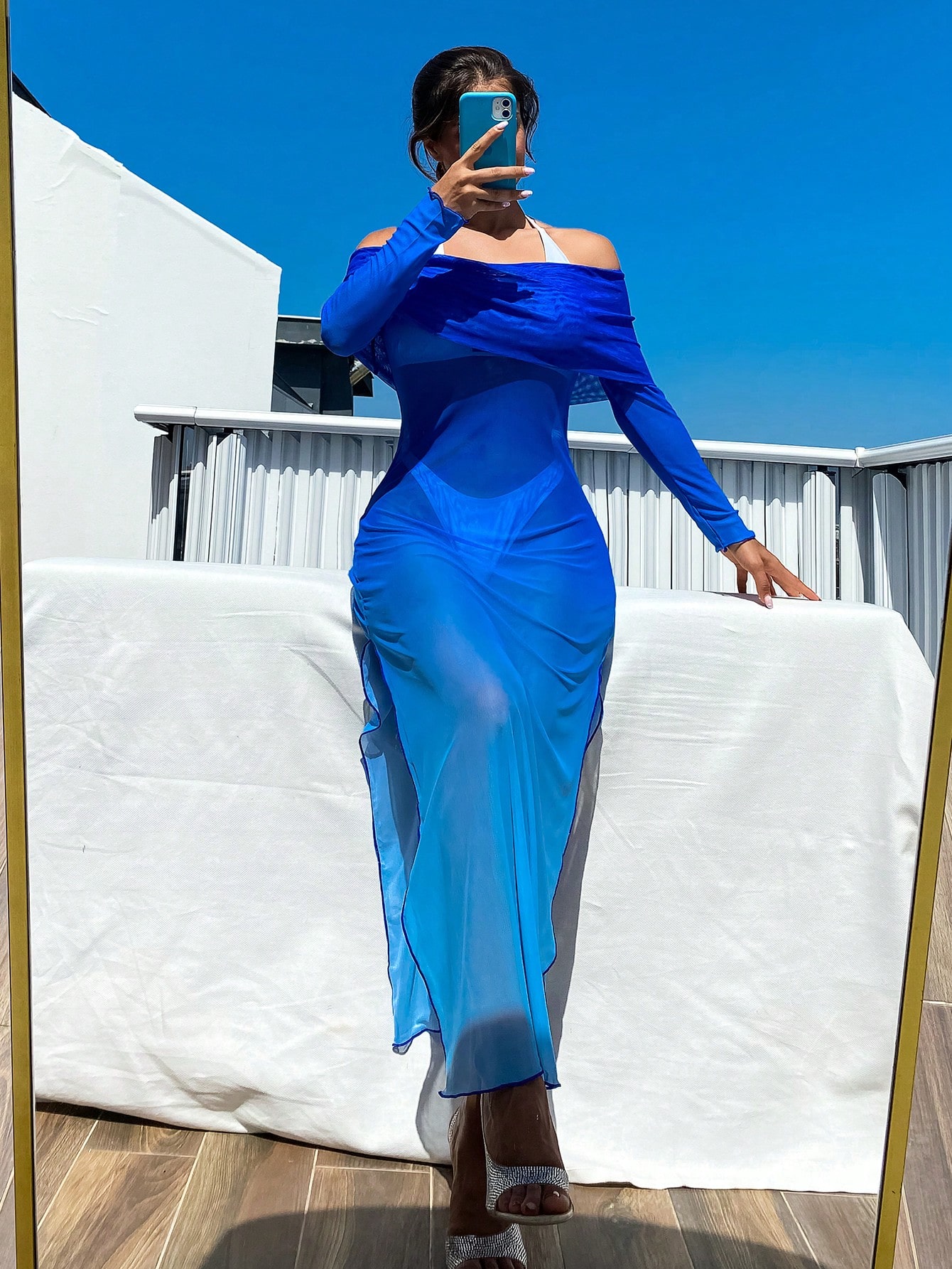 In Blue Women Cover Ups