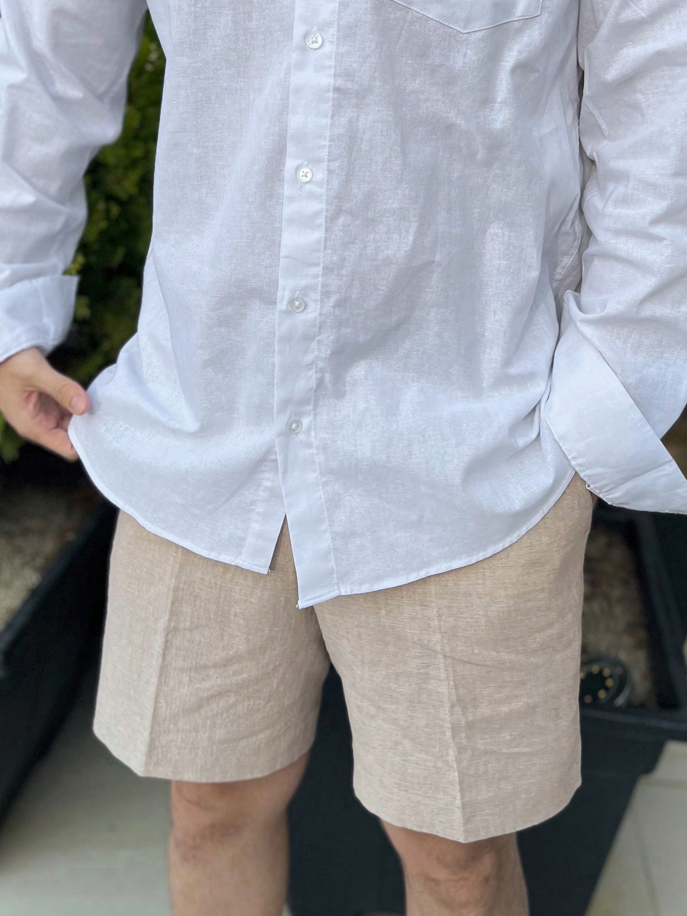 Men Linen Shorts