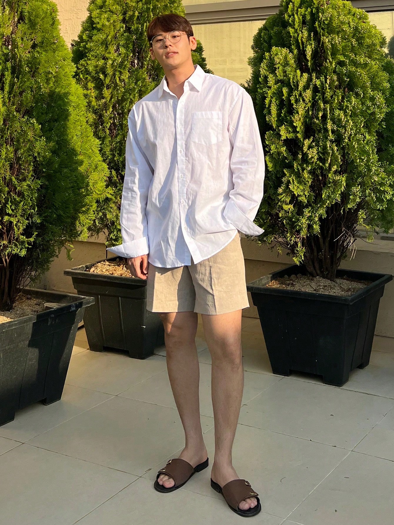 Men Linen Shorts