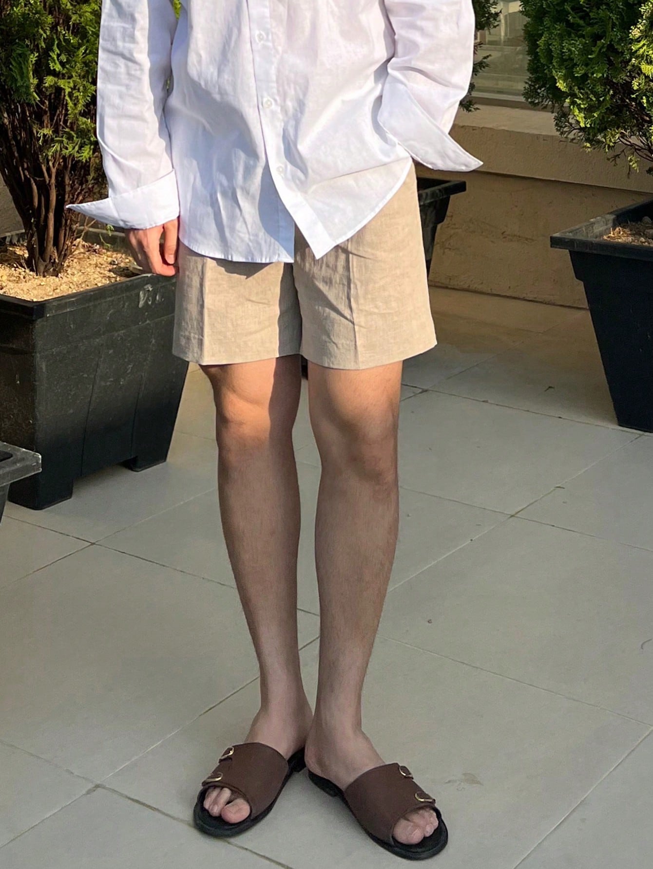 Men Linen Shorts