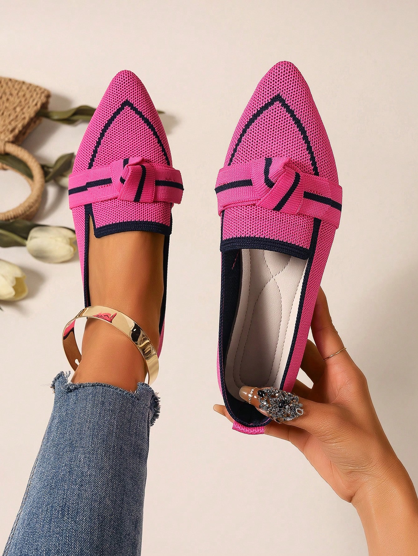 In Hot Pink Women Flats