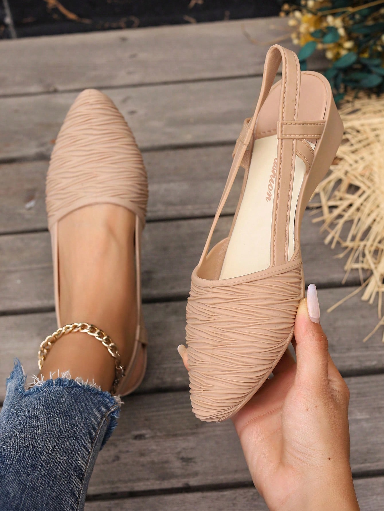 In Apricot Women Wedges & Flatform