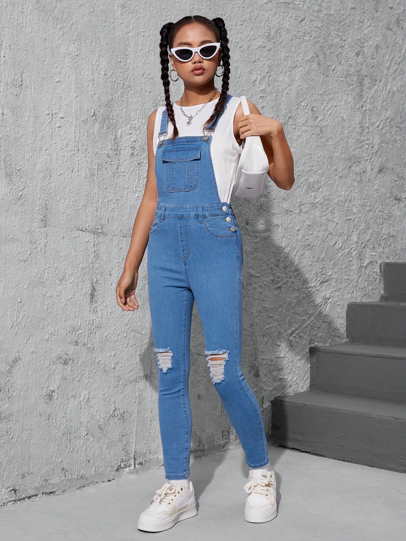 Teen Girls Denim Overalls & Jumpsuits