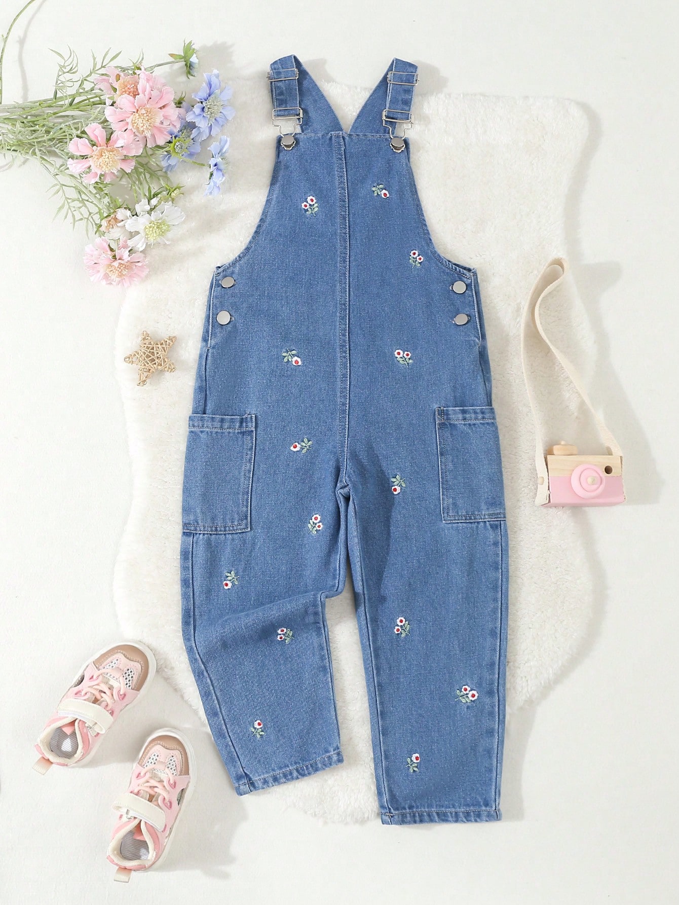 Young Girls Denim Overalls & Jumpsuits