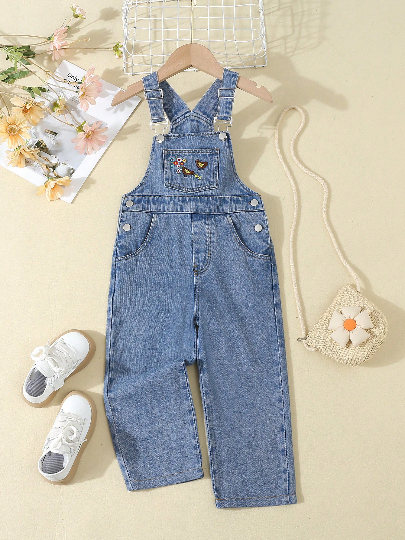 Young Girls Denim Overalls & Jumpsuits