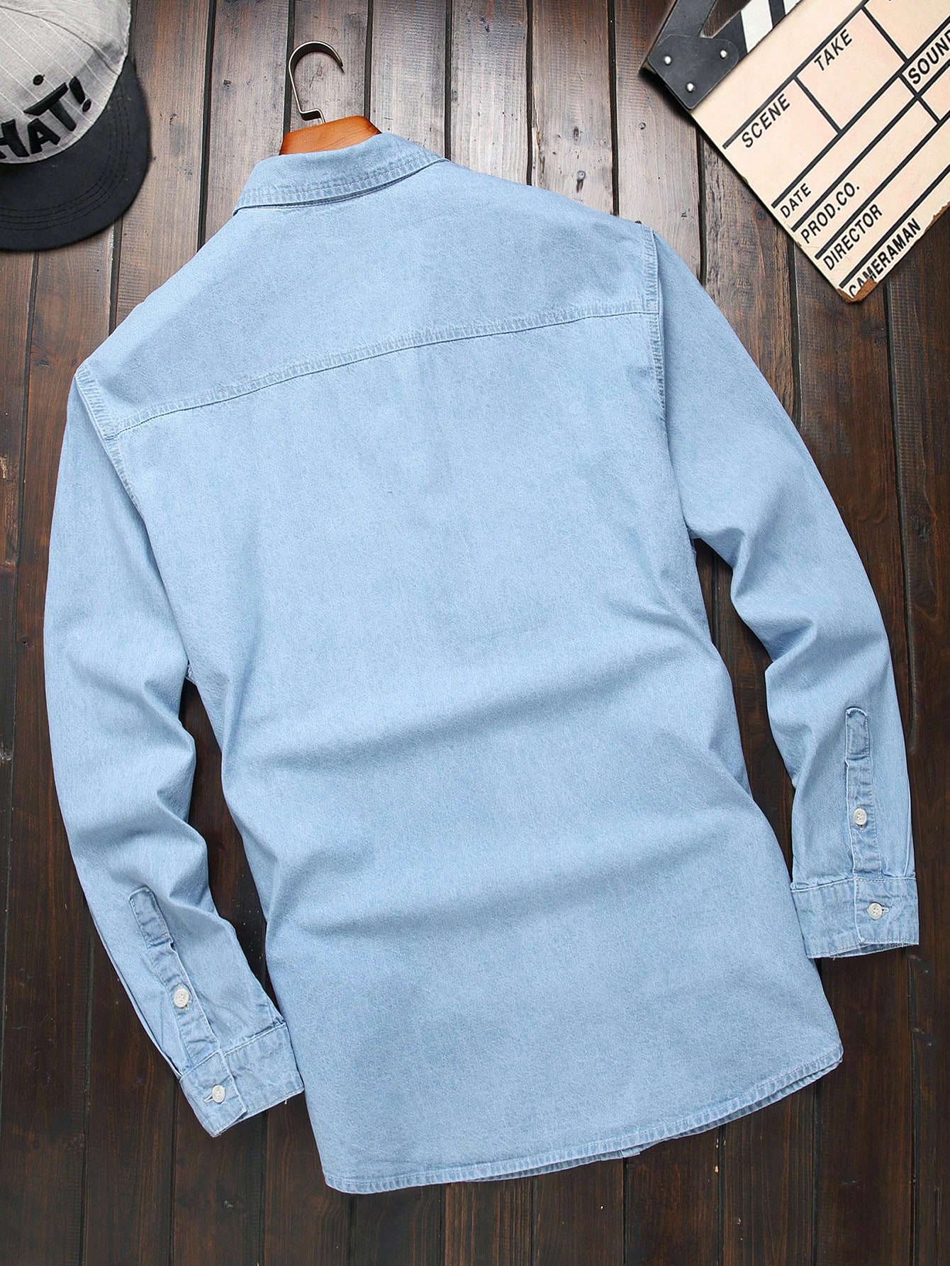 Men Plus Size Denim Shirts