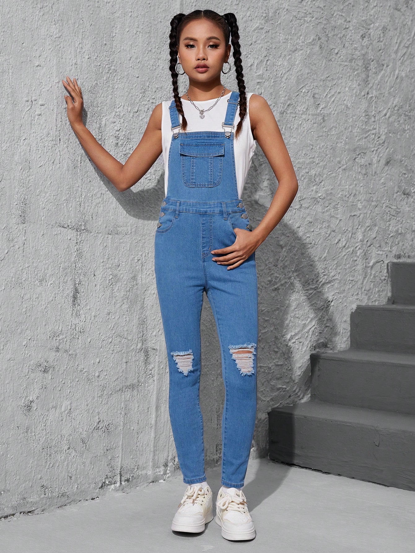 Teen Girls Denim Overalls & Jumpsuits