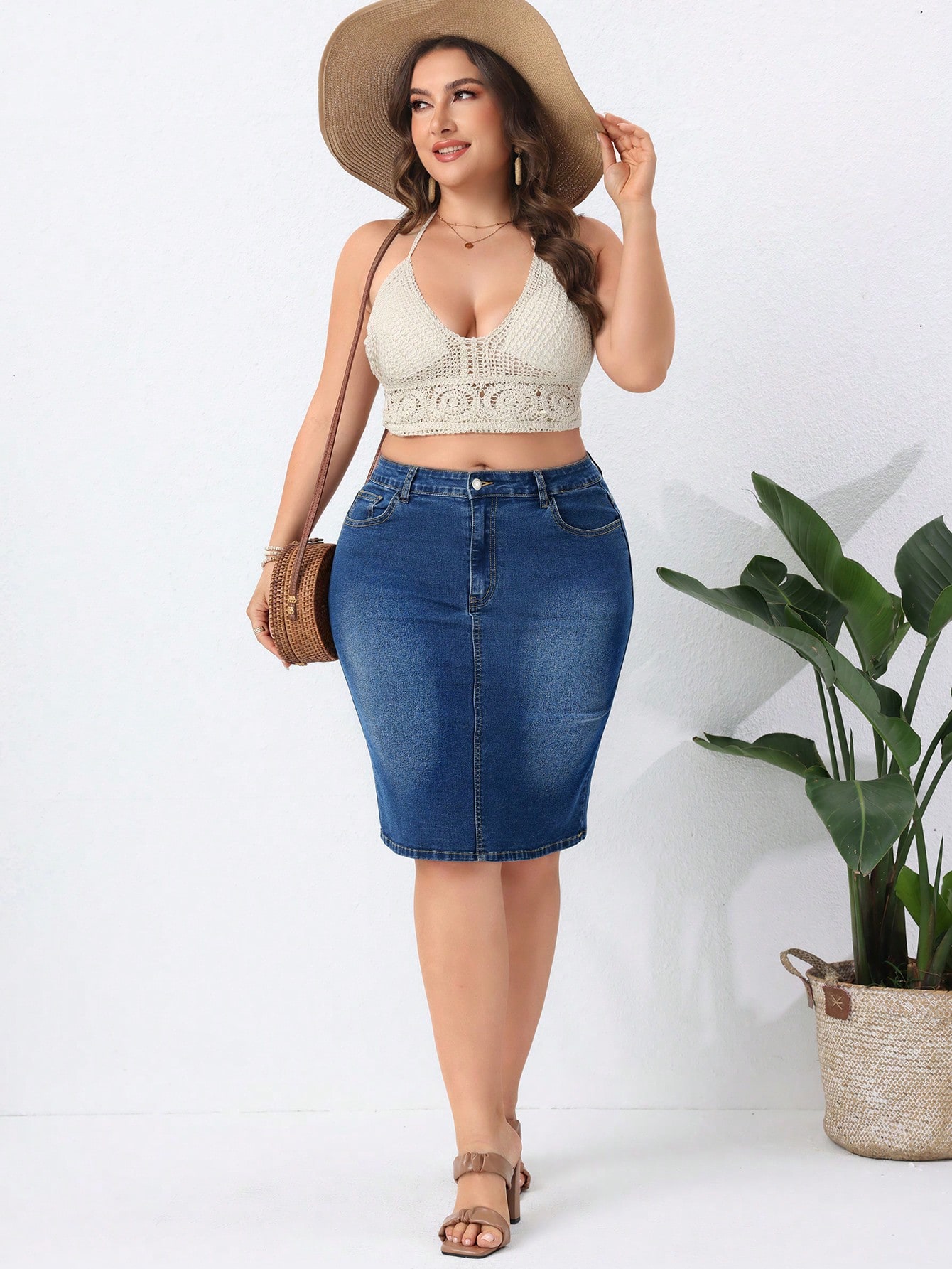 Plus Size Denim Skirts