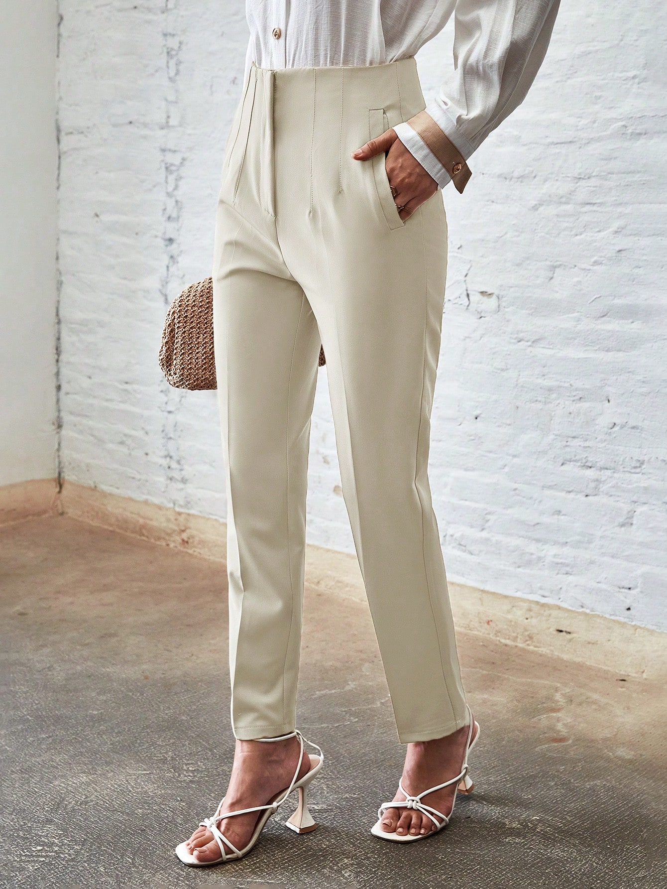 In Beige Women Bottoms