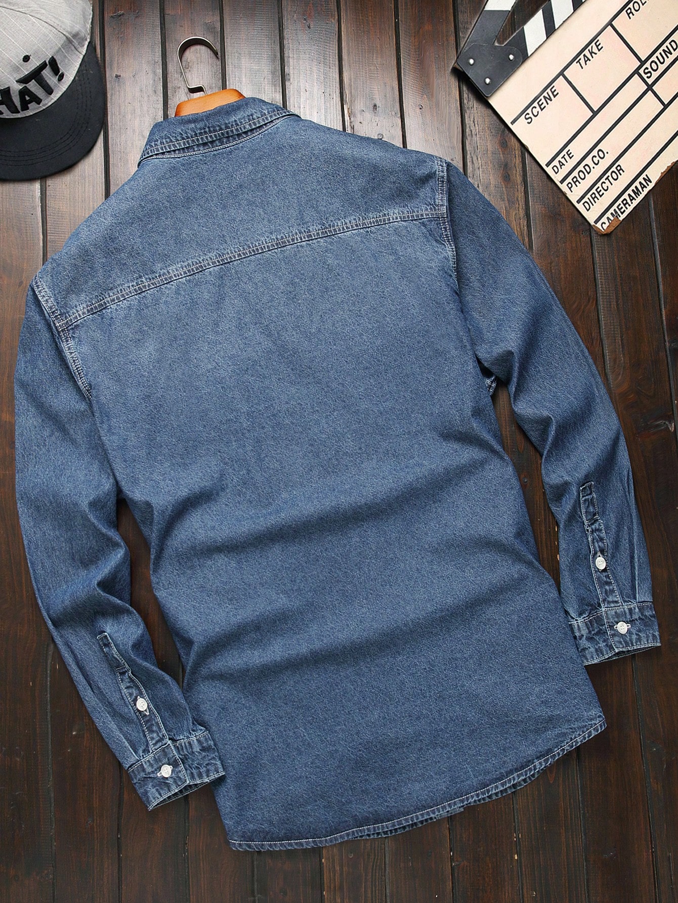 Men Plus Size Denim Shirts