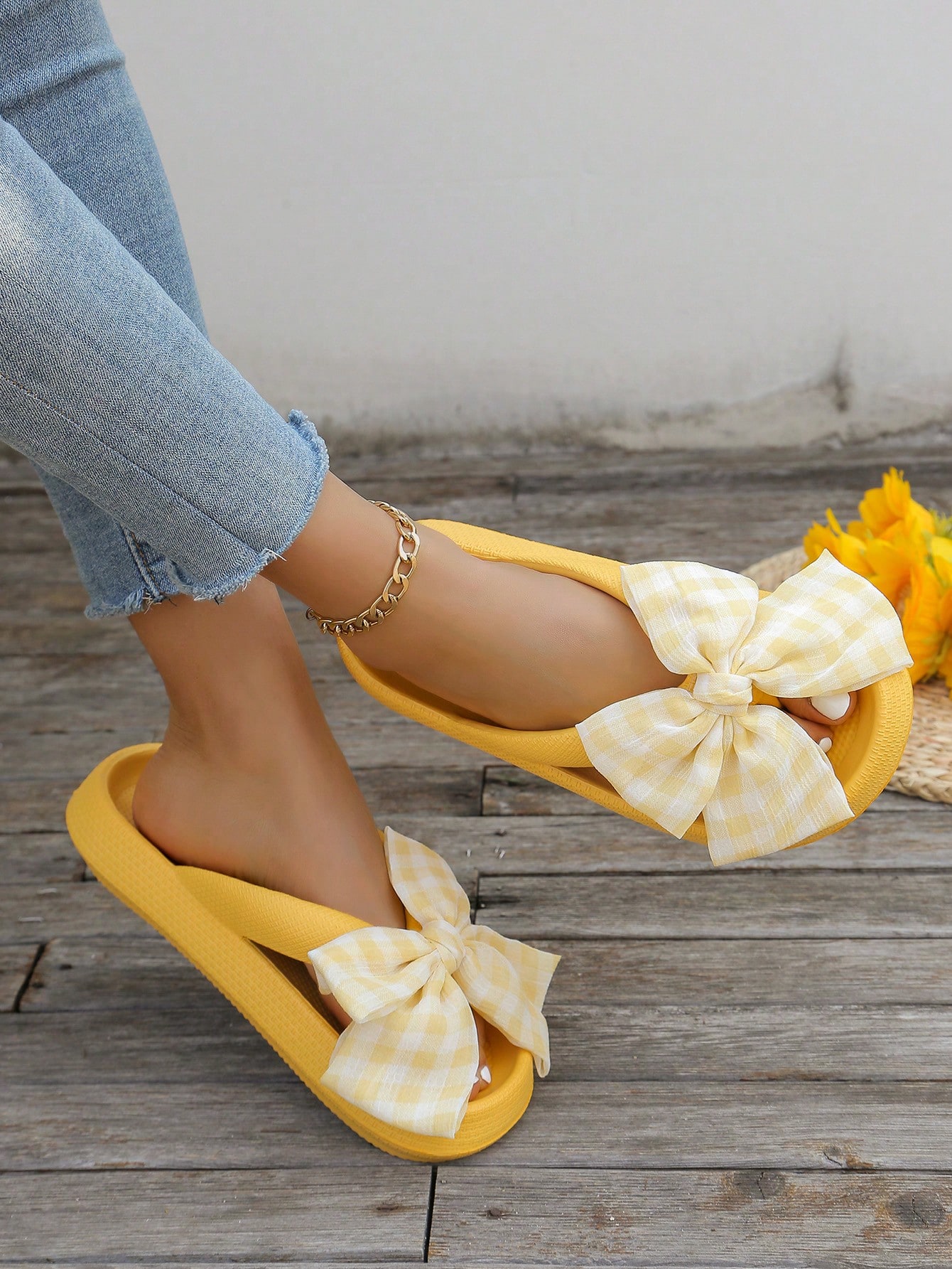 In Yellow Women Slippers