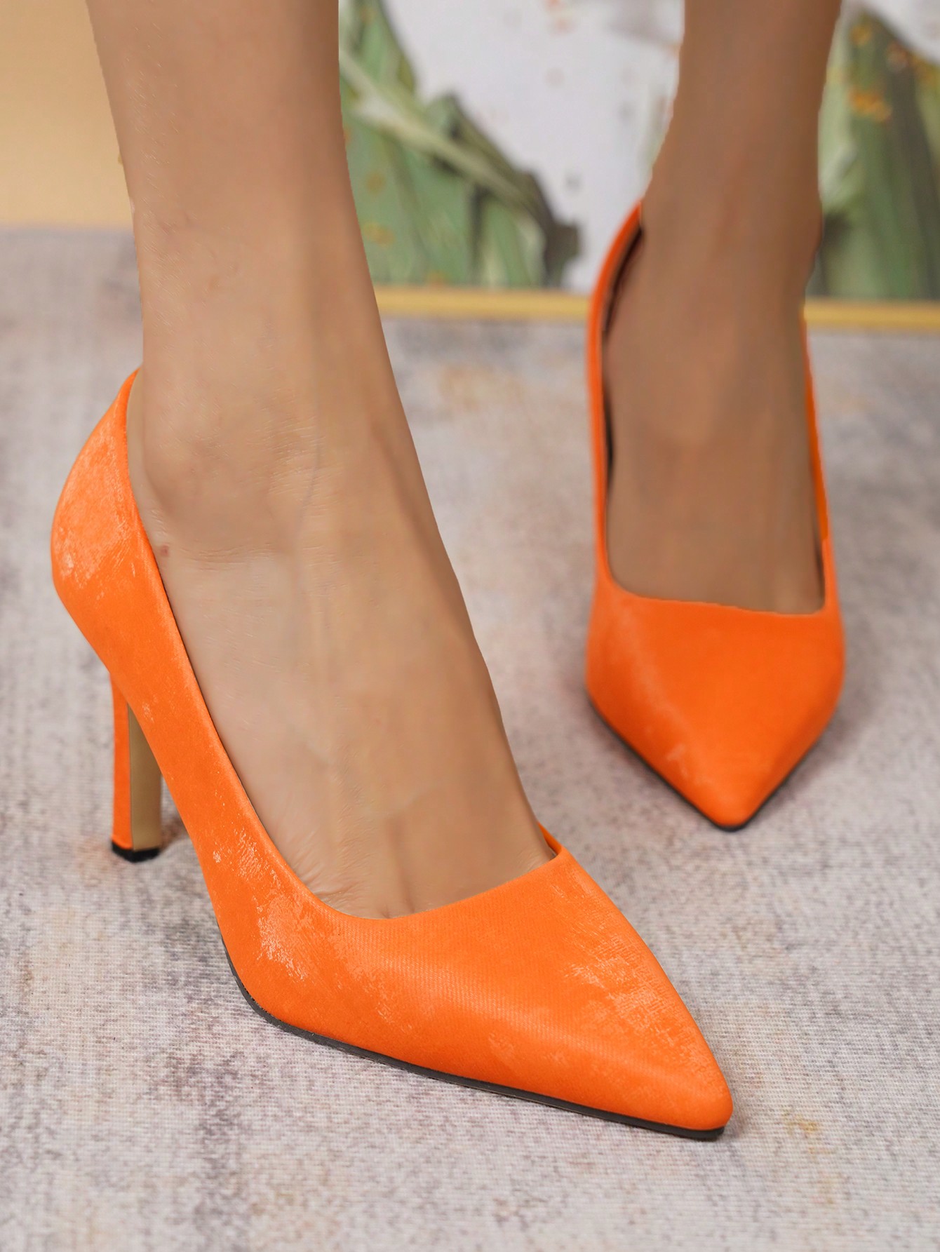 In Orange Women Pumps