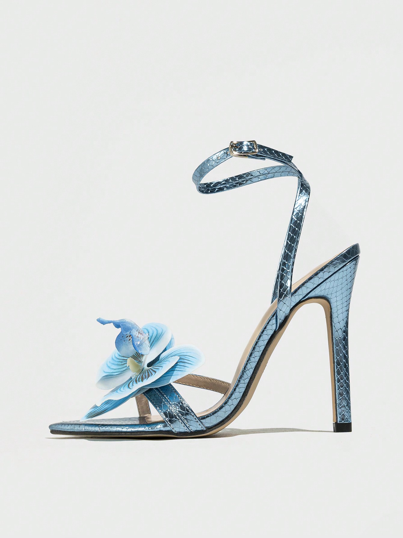 In Baby Blue Women Heeled Sandals