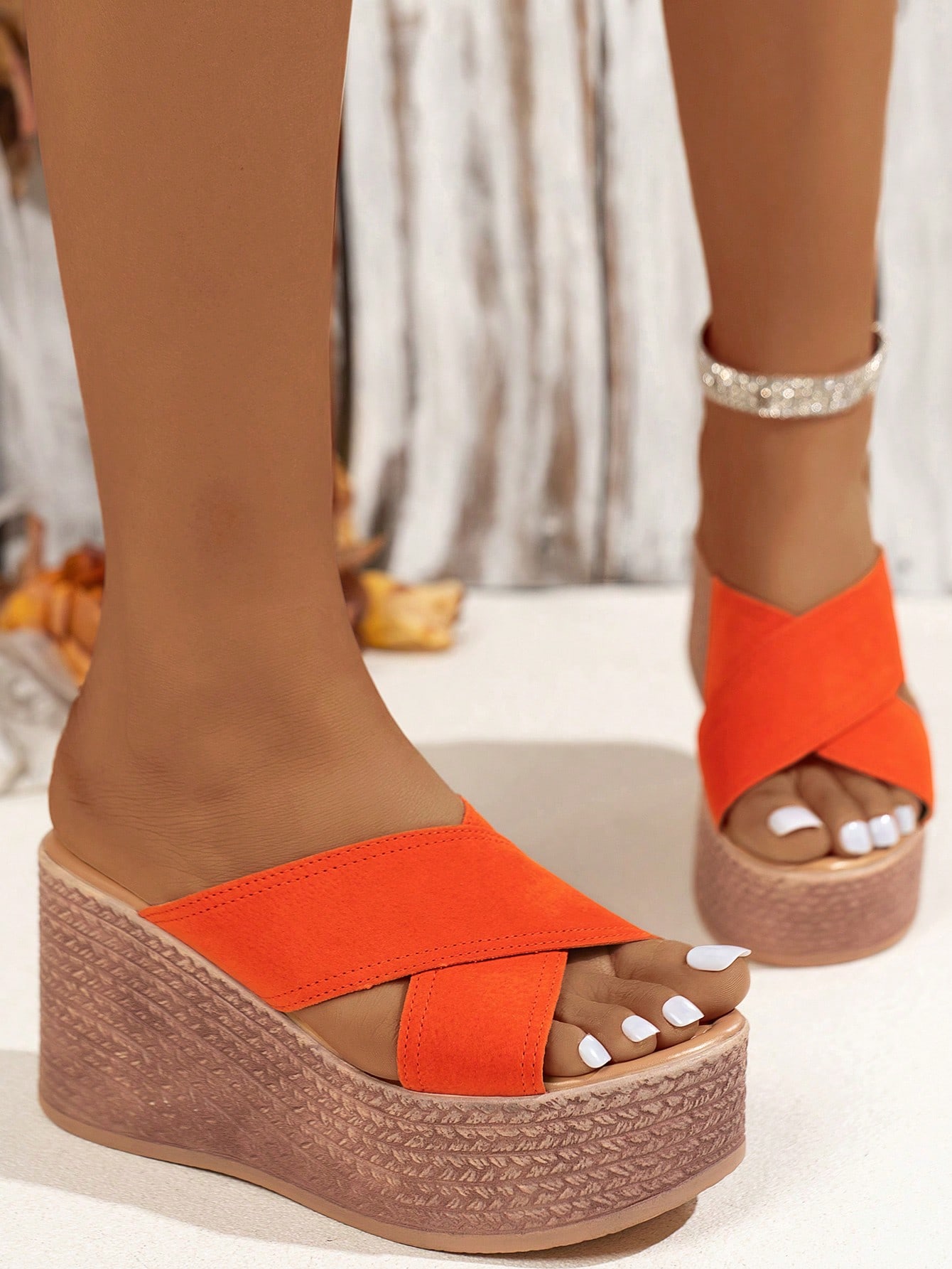 In Orange Women Platforms & Wedge Sandals