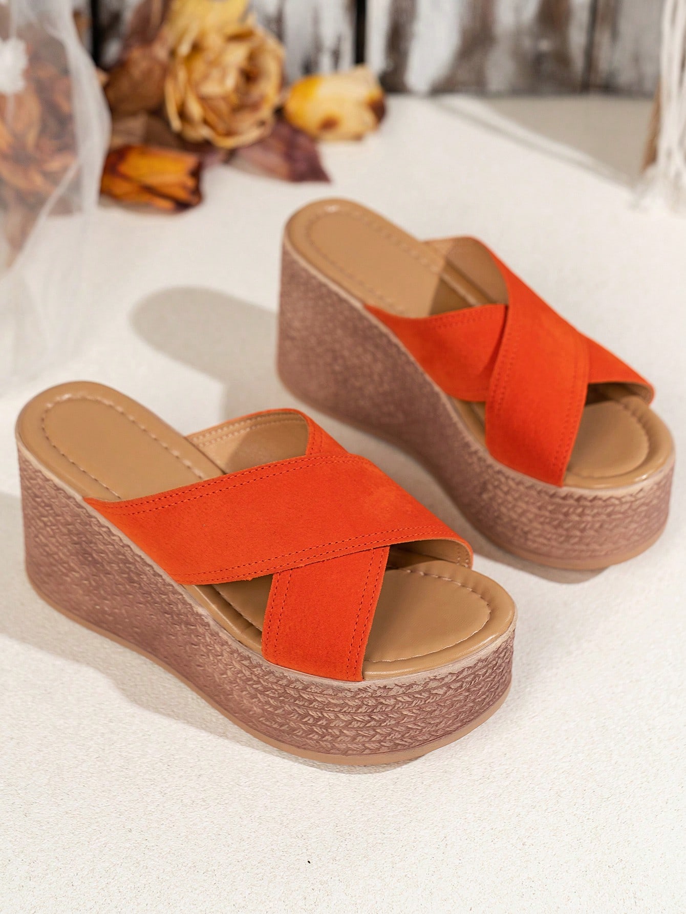 In Orange Women Platforms & Wedge Sandals