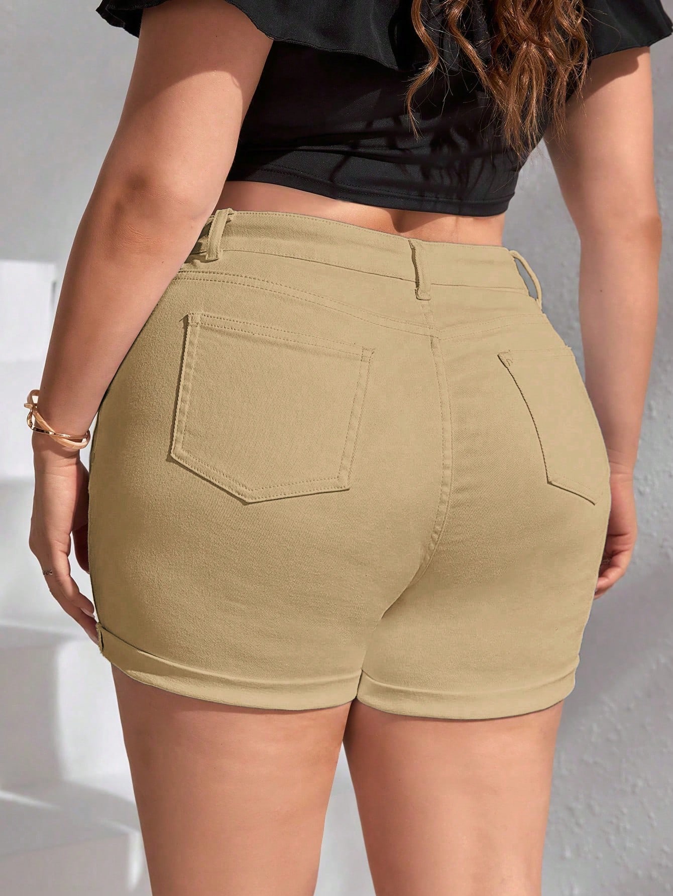 Plus Size Denim Shorts