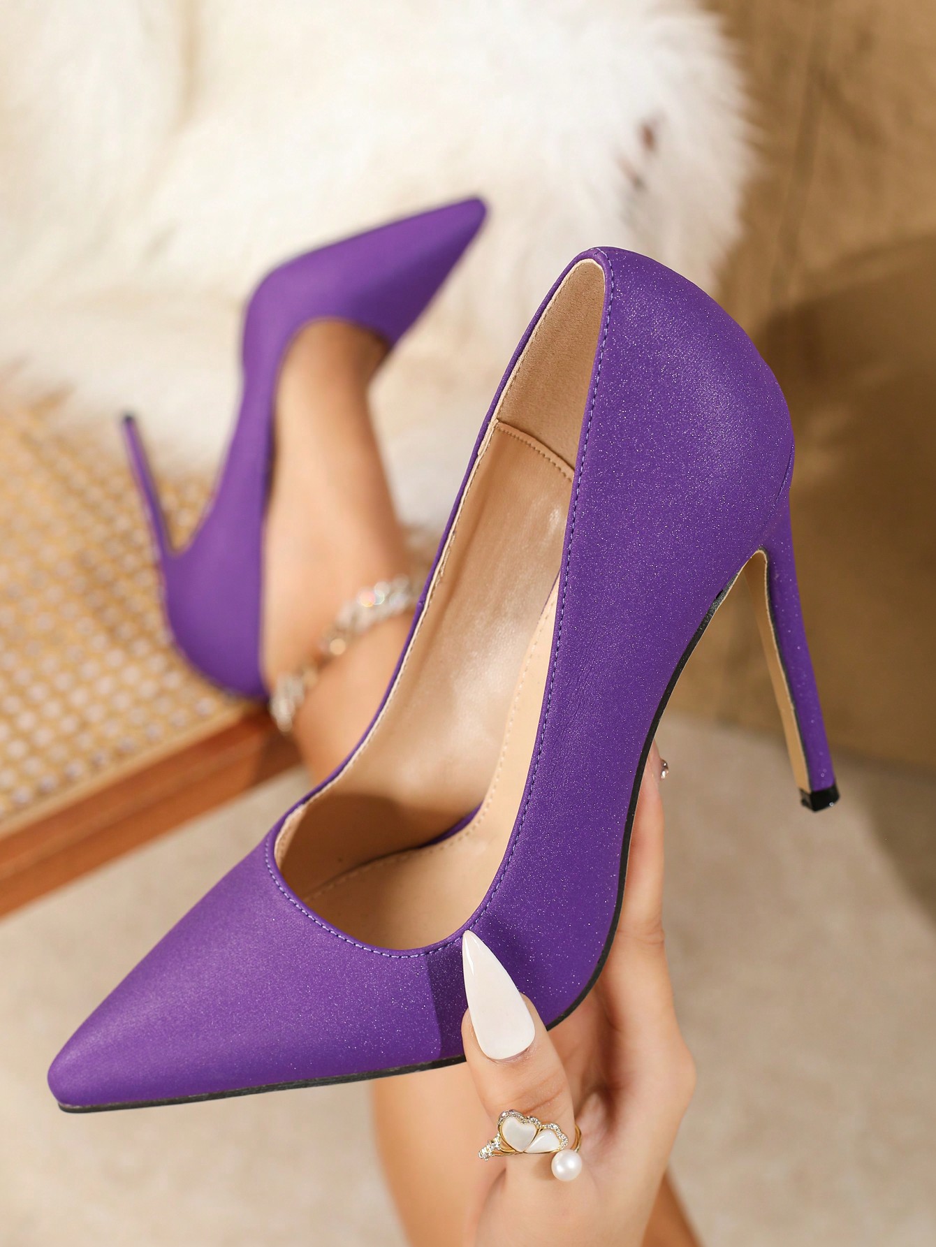 In Purple Women Pumps