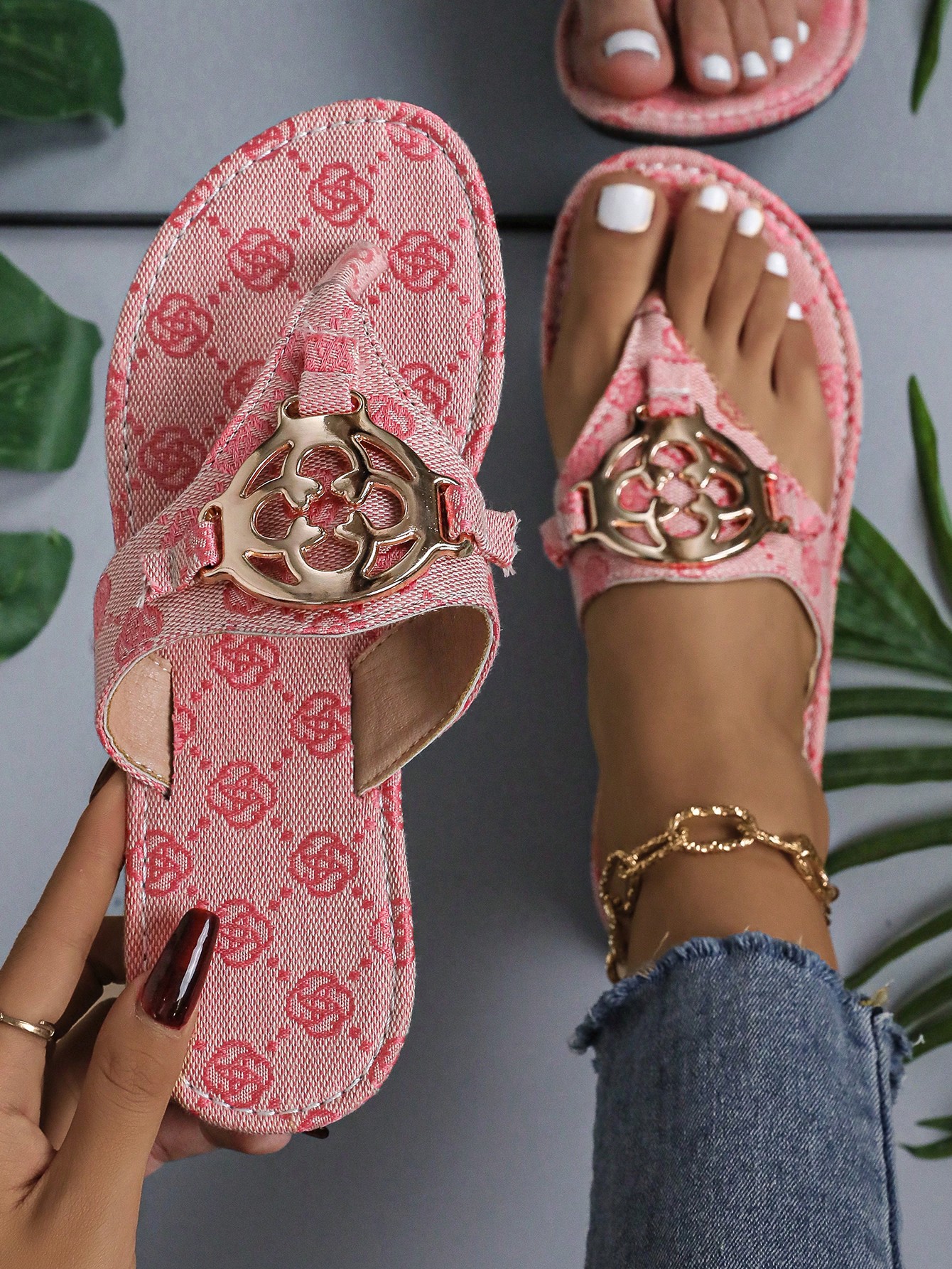 In Pink Women Flat Sandals