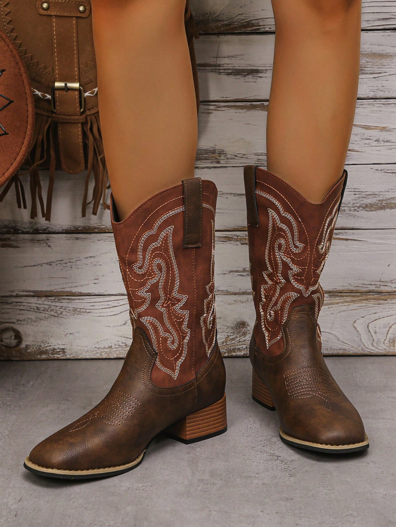 In Rust Brown Women Fashion Boots