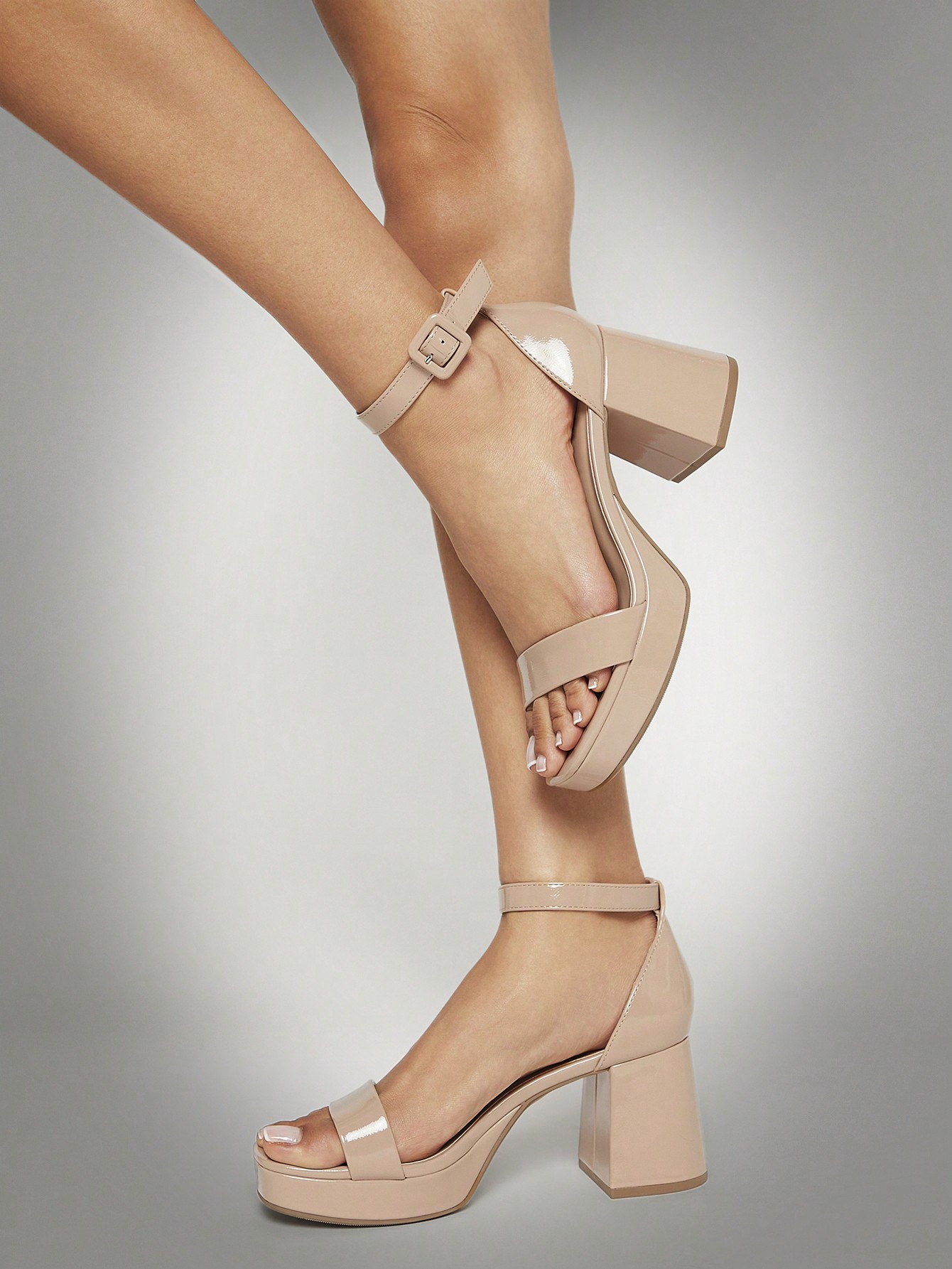 In Beige Women Heeled Sandals