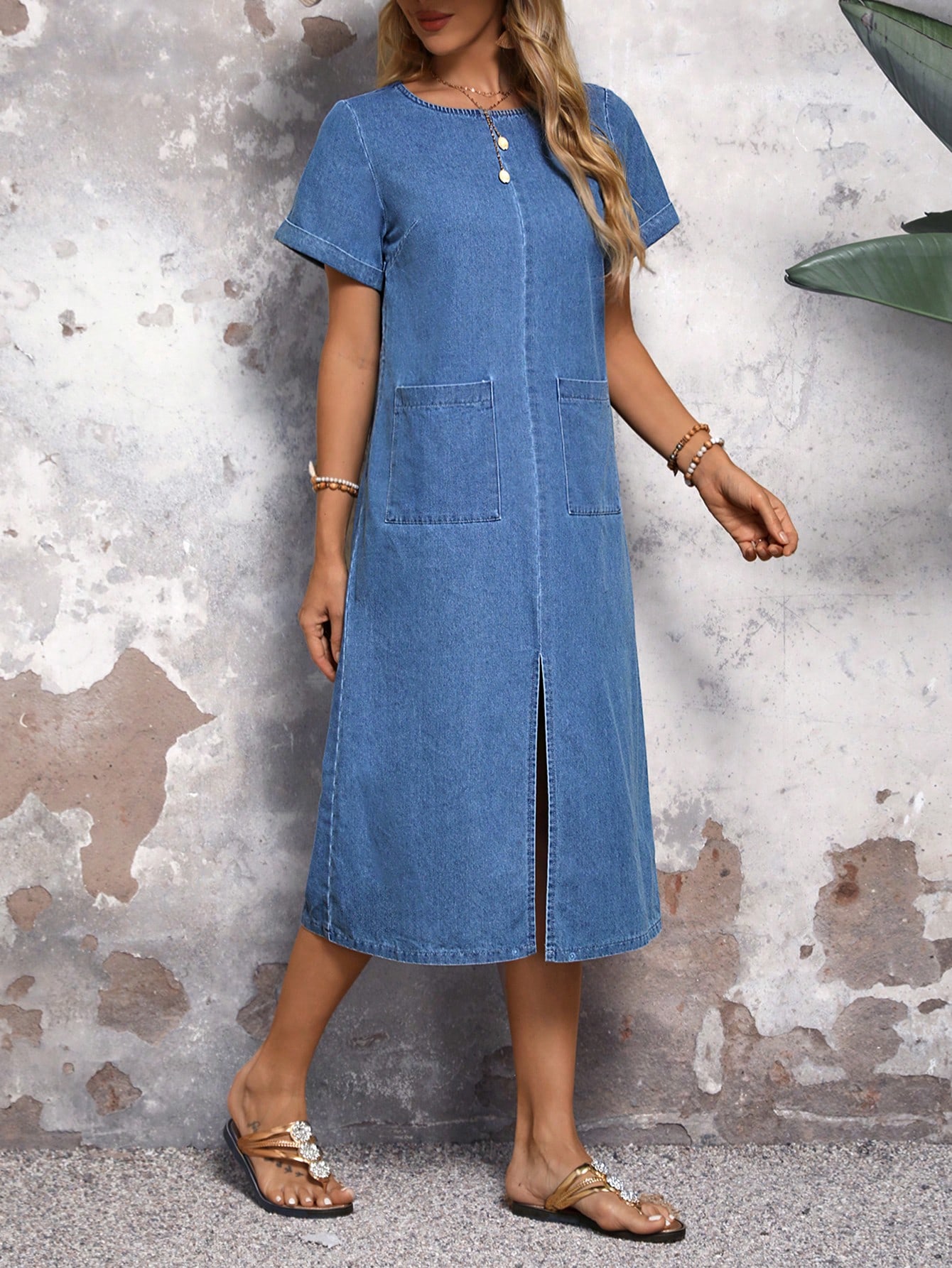 In Blue Women Denim Dresses