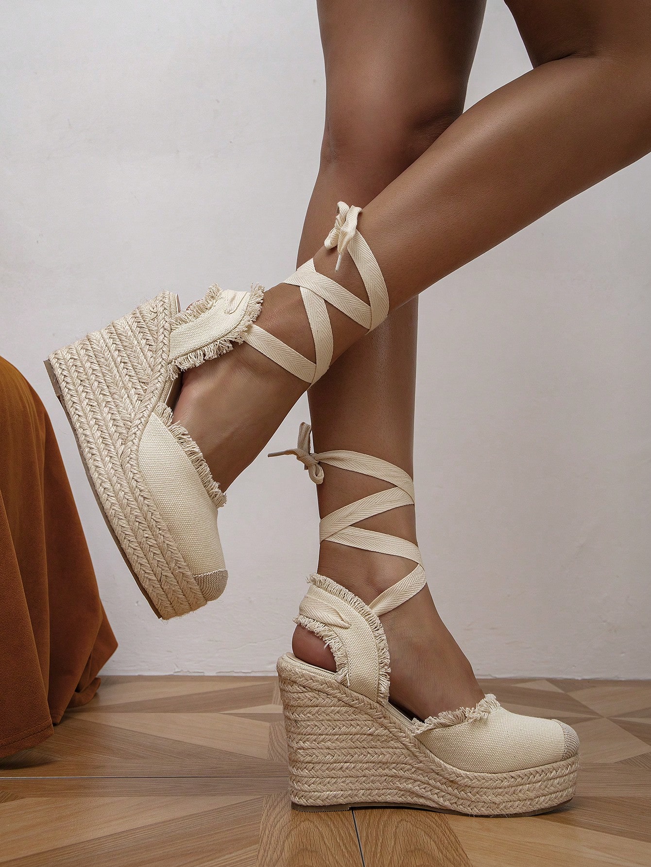 In Apricot Women Wedges & Flatform