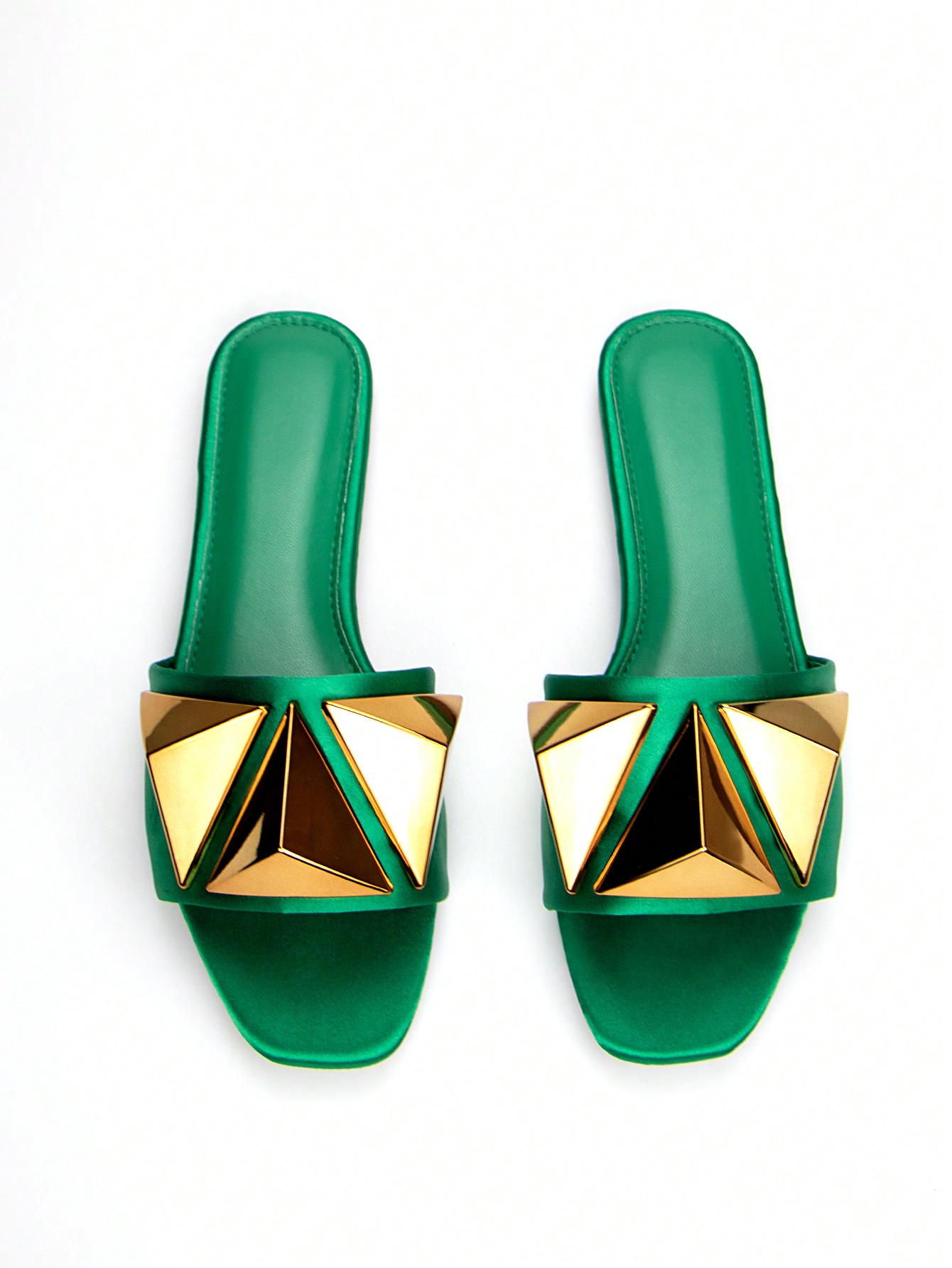 In Green Women Flat Sandals