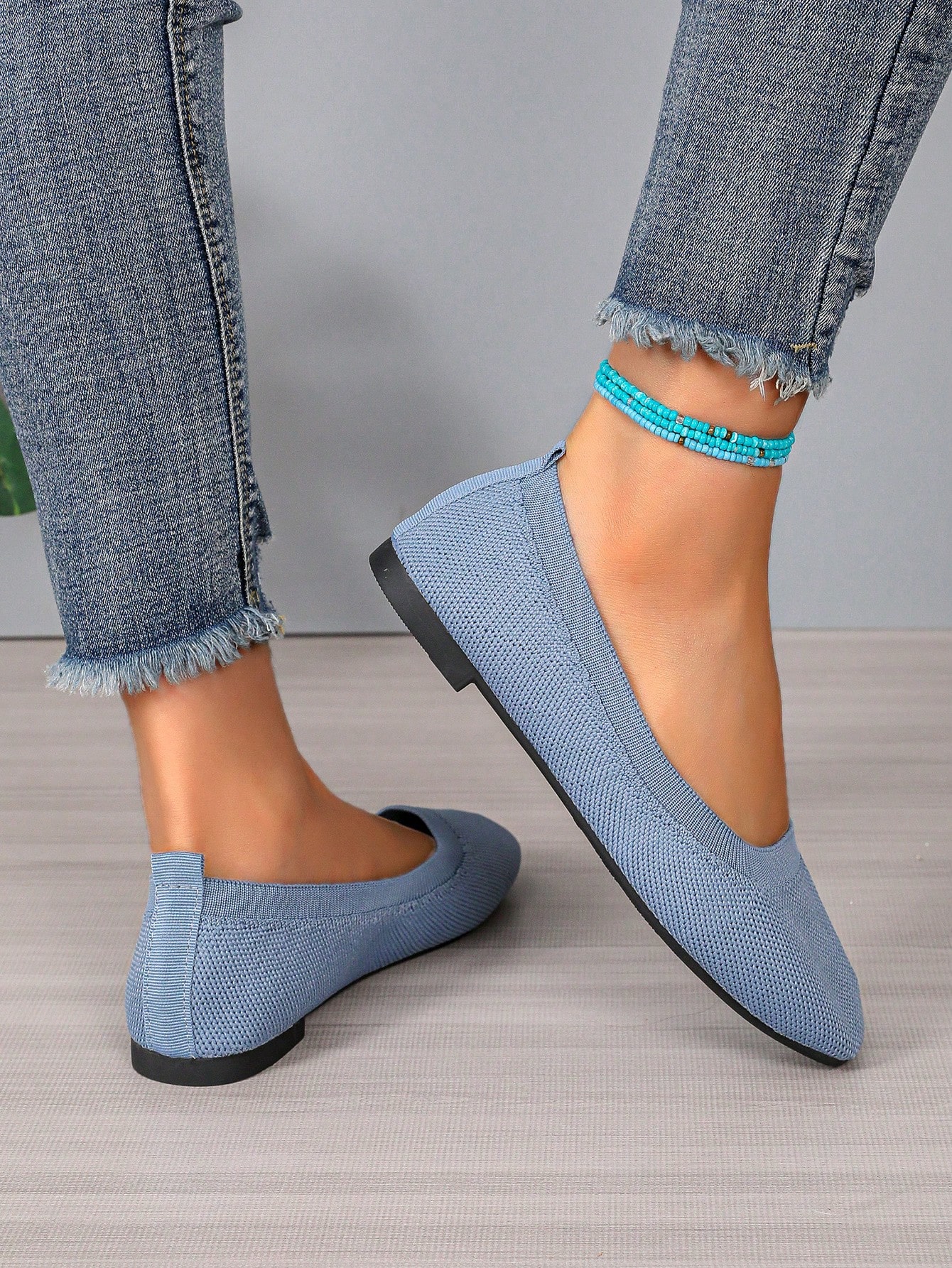 In Baby Blue Women Flats