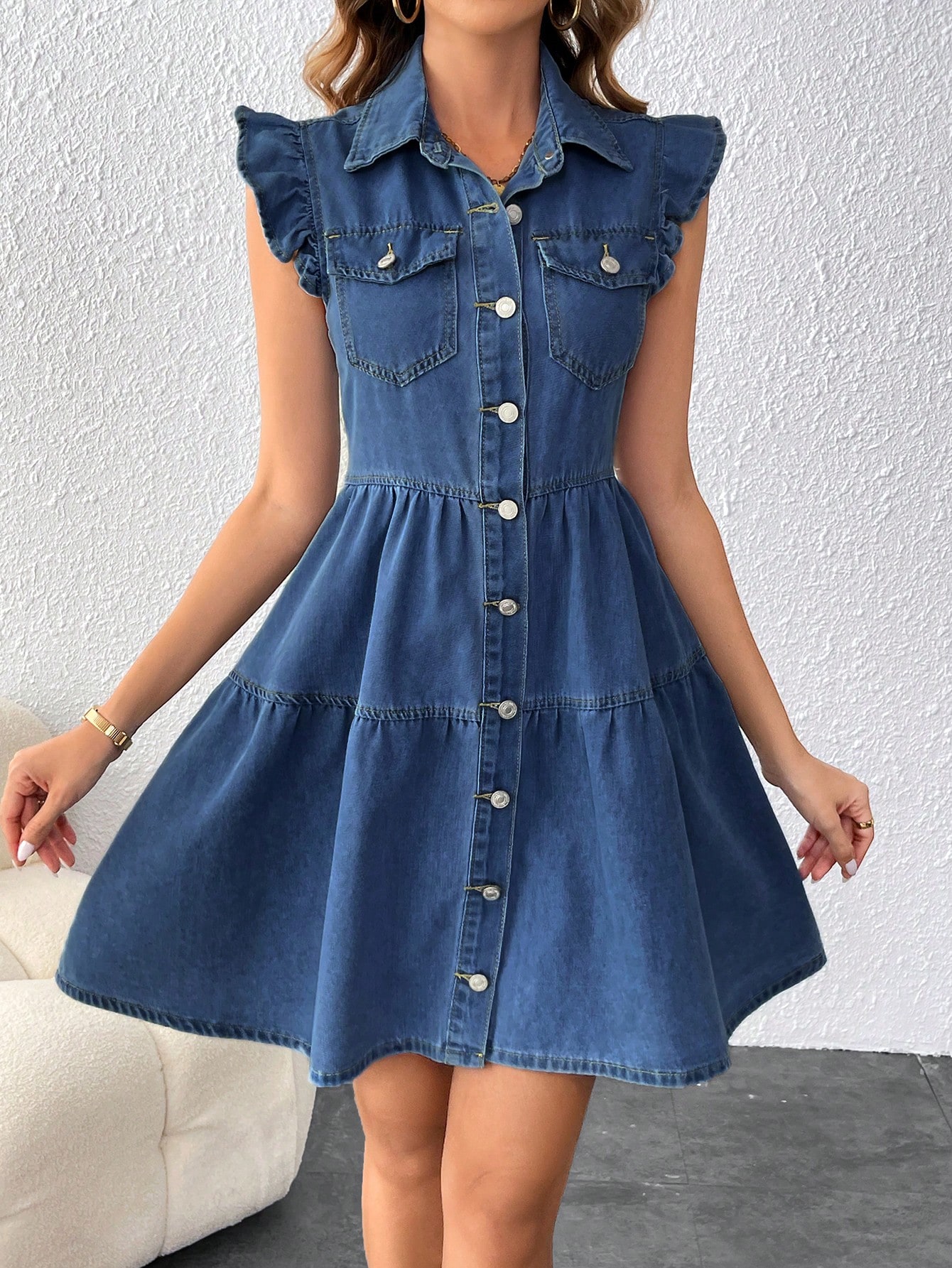 In Blue Women Denim Dresses