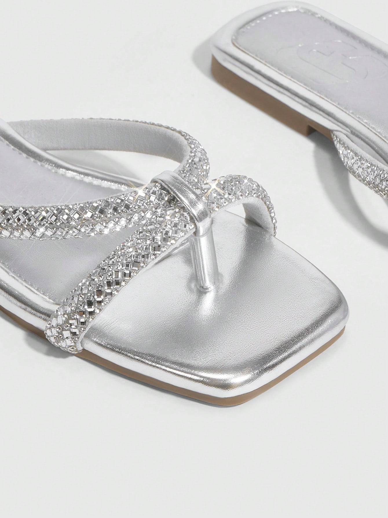 In Silver Women Slippers