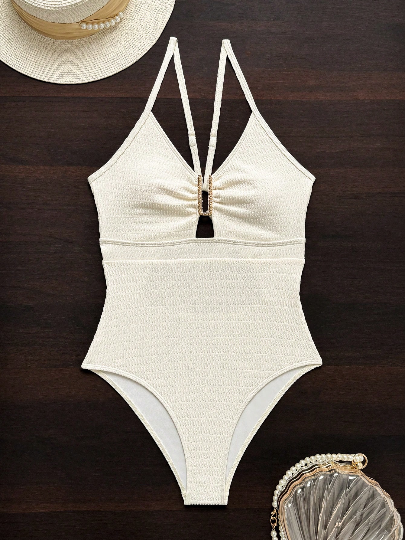 In Beige Women One-Pieces