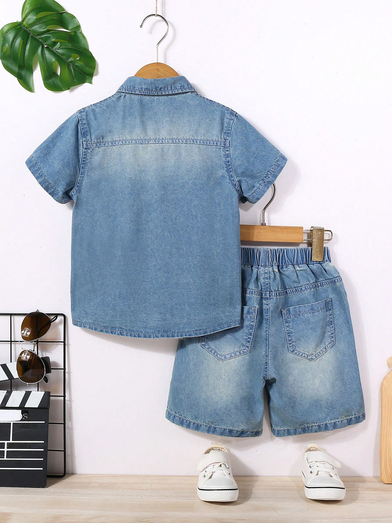 Young Boys Denim Two-piece Outfits