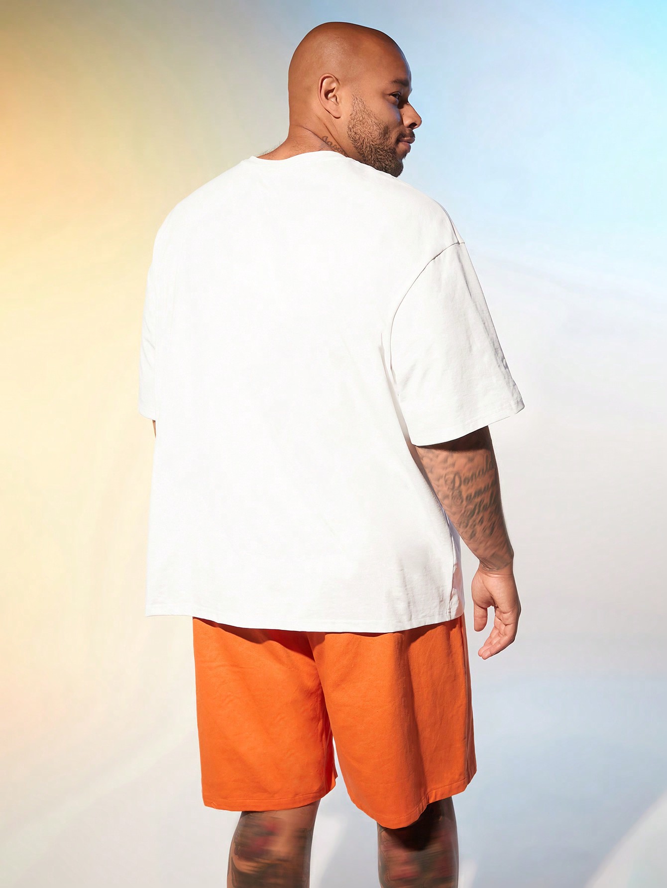 Men Plus Size T-Shirt Co-ords