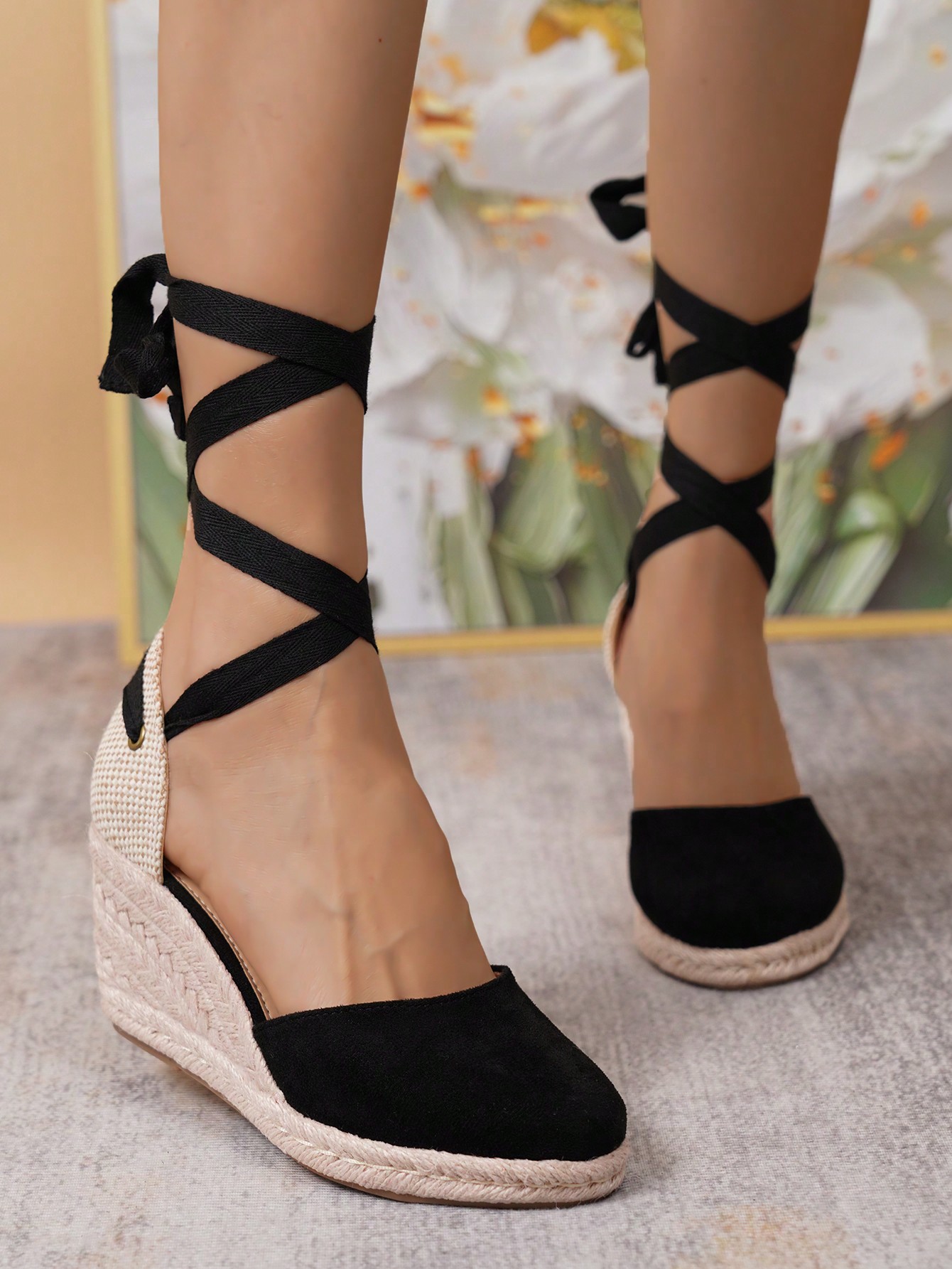 In Black Women Wedges & Flatform