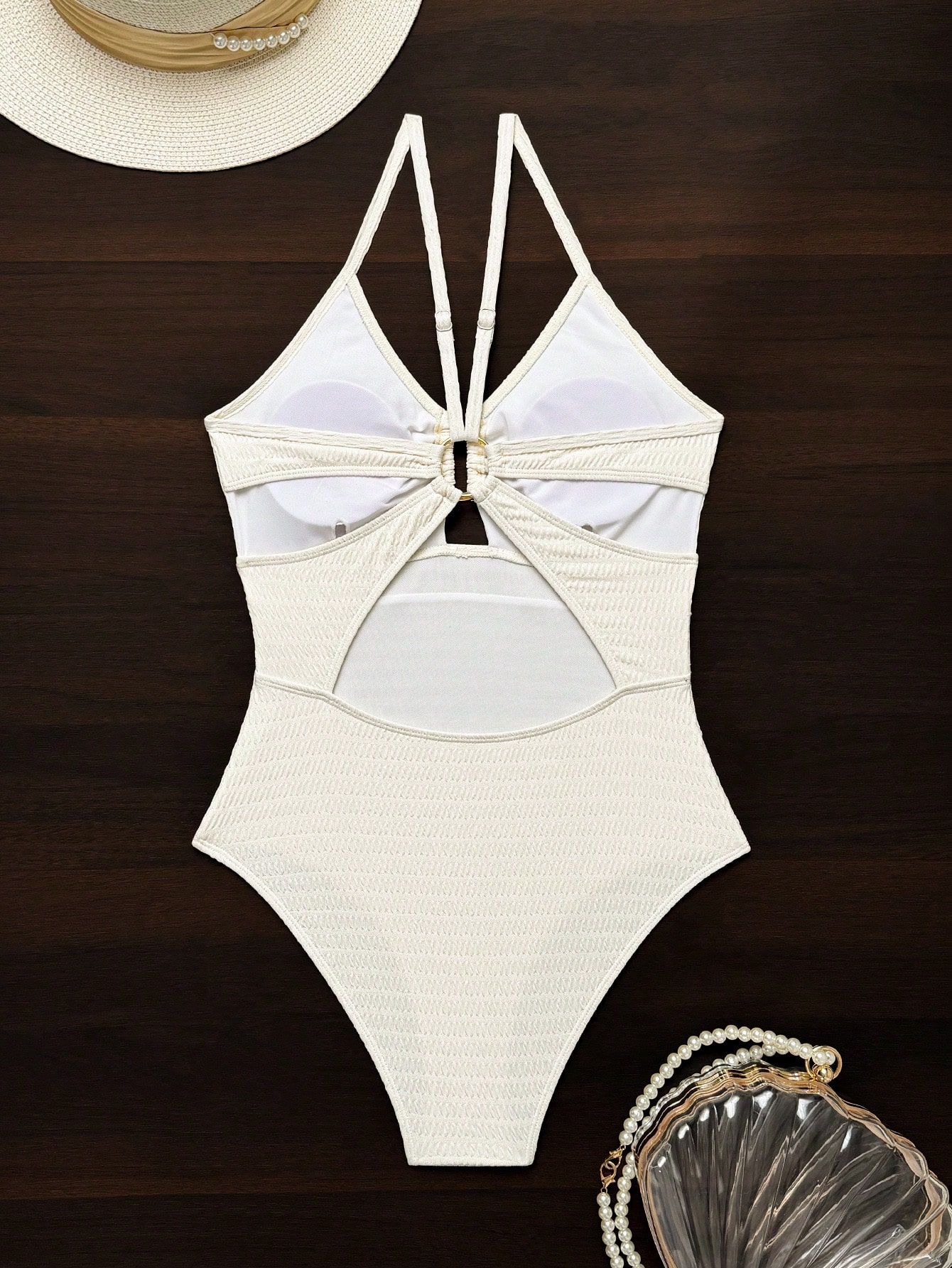 In Beige Women One-Pieces