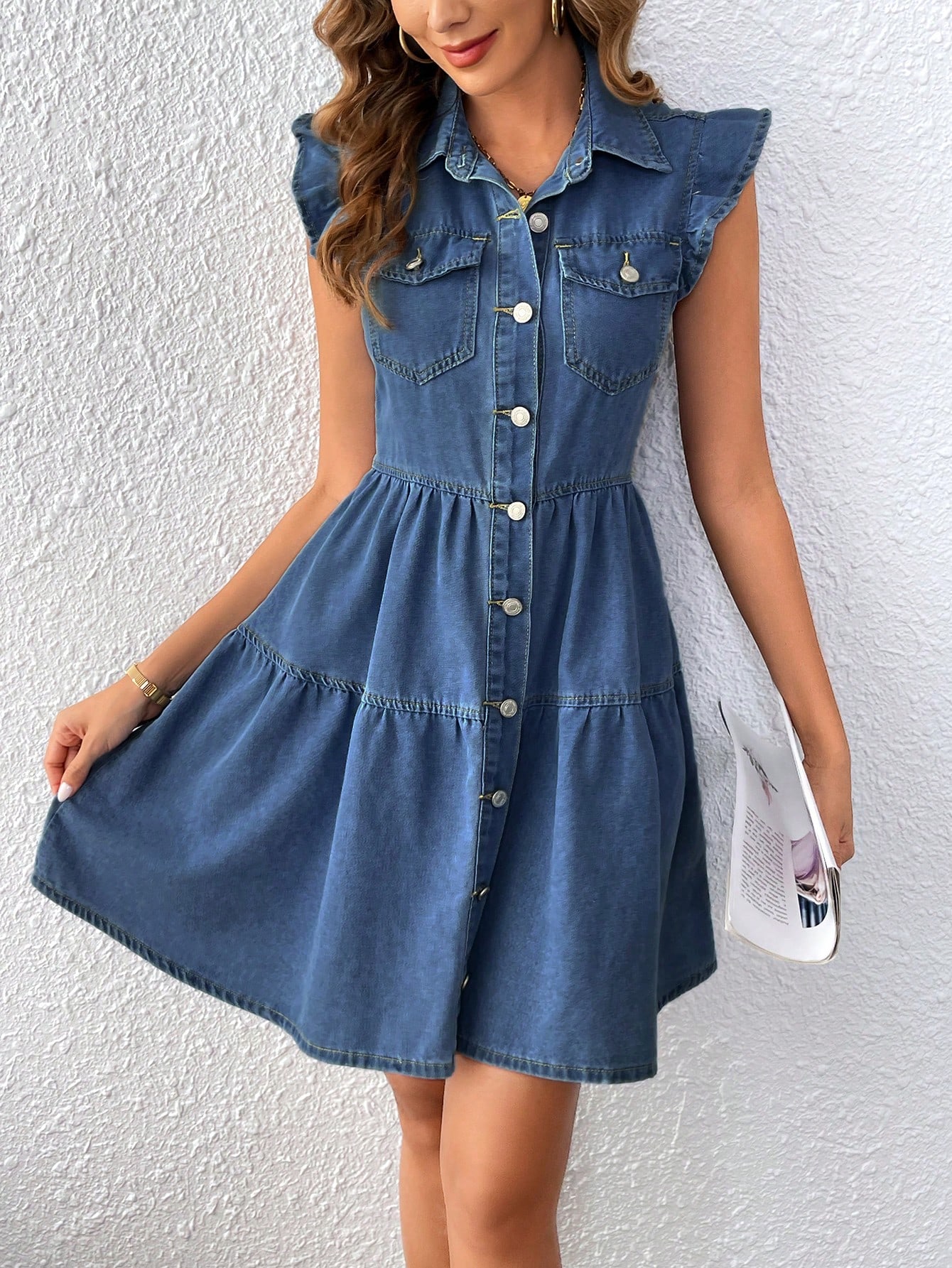 In Blue Women Denim Dresses