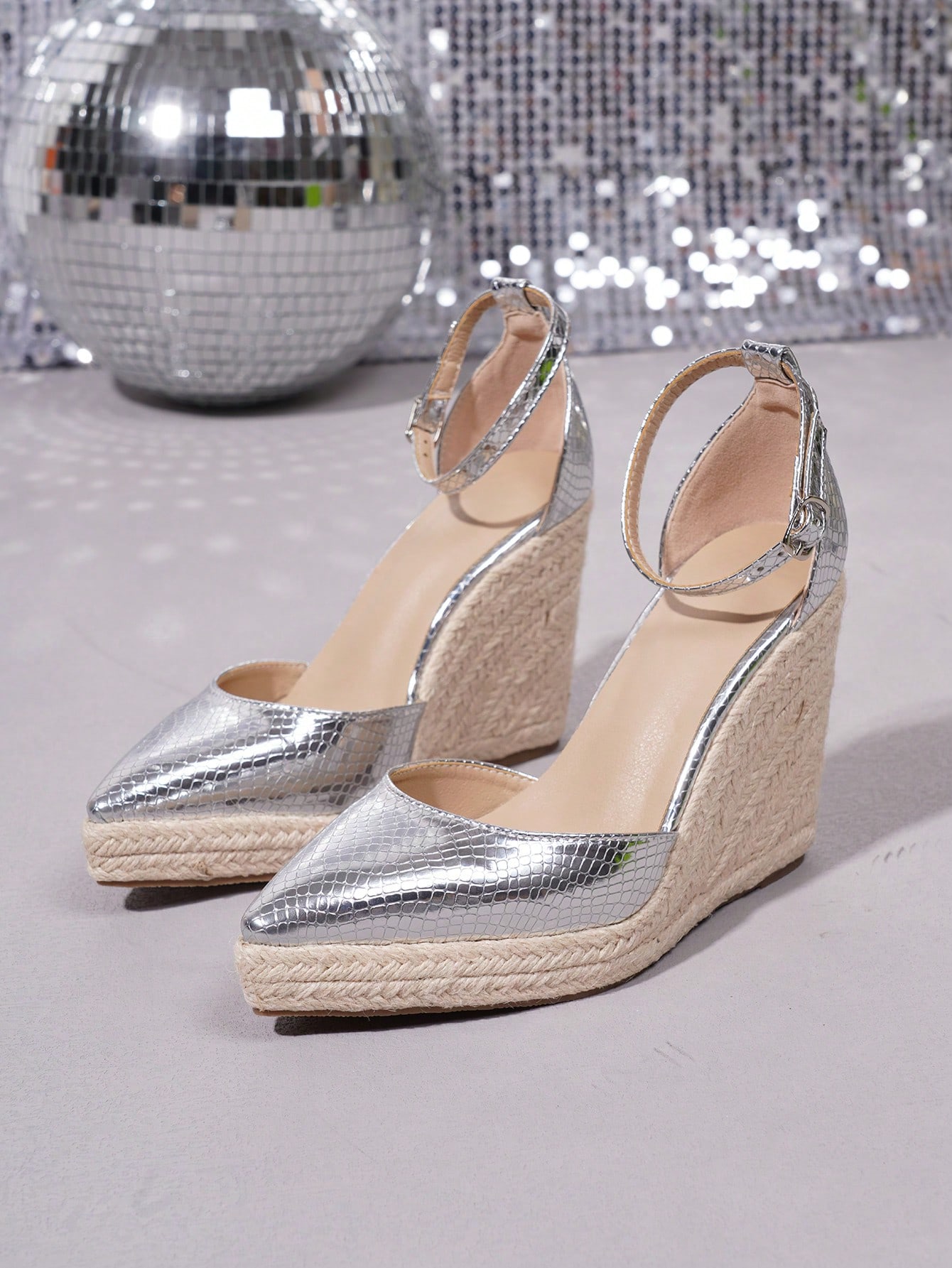 In Silver Women Wedges & Flatform