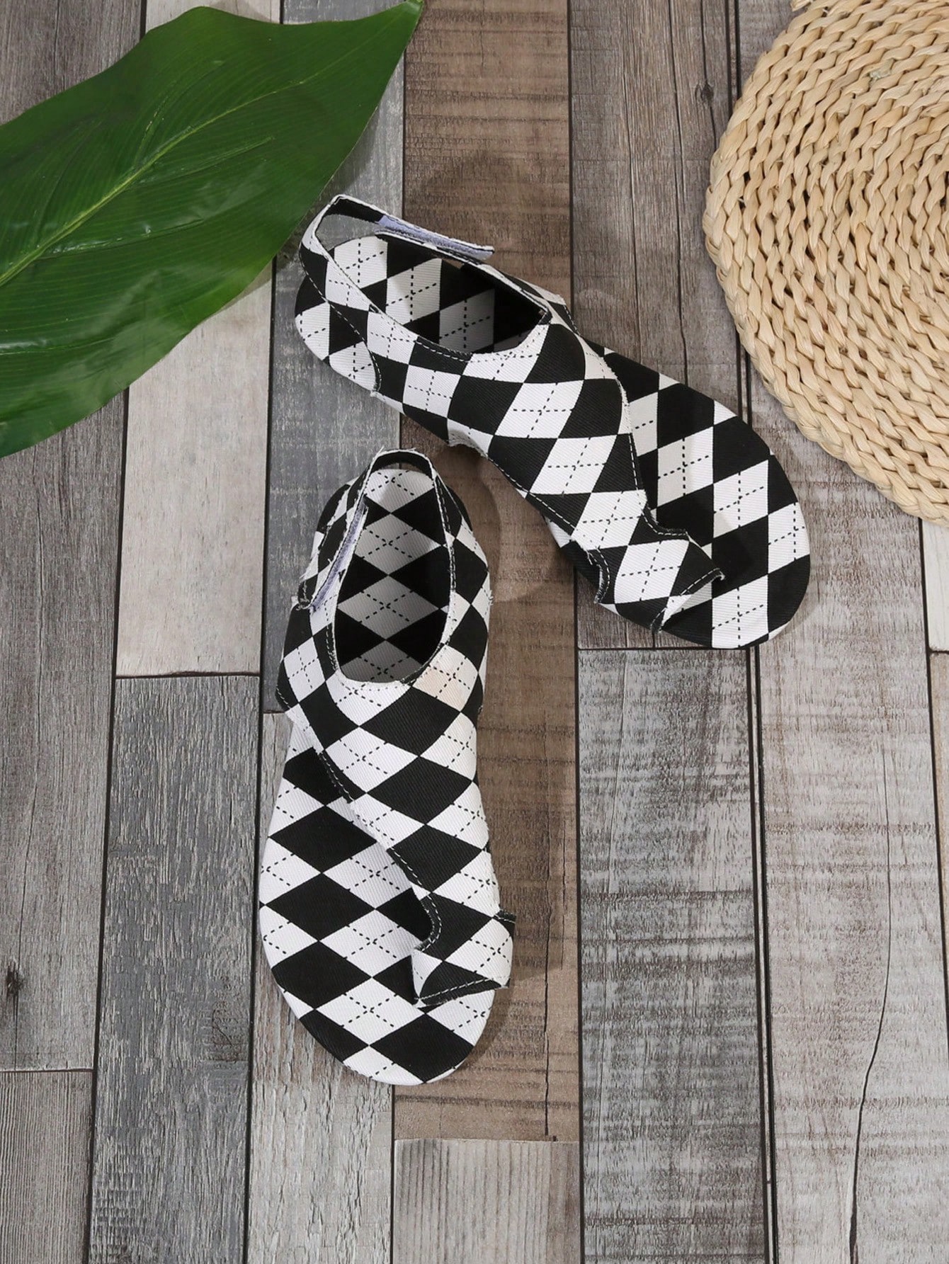 In Black and White Women Sandals