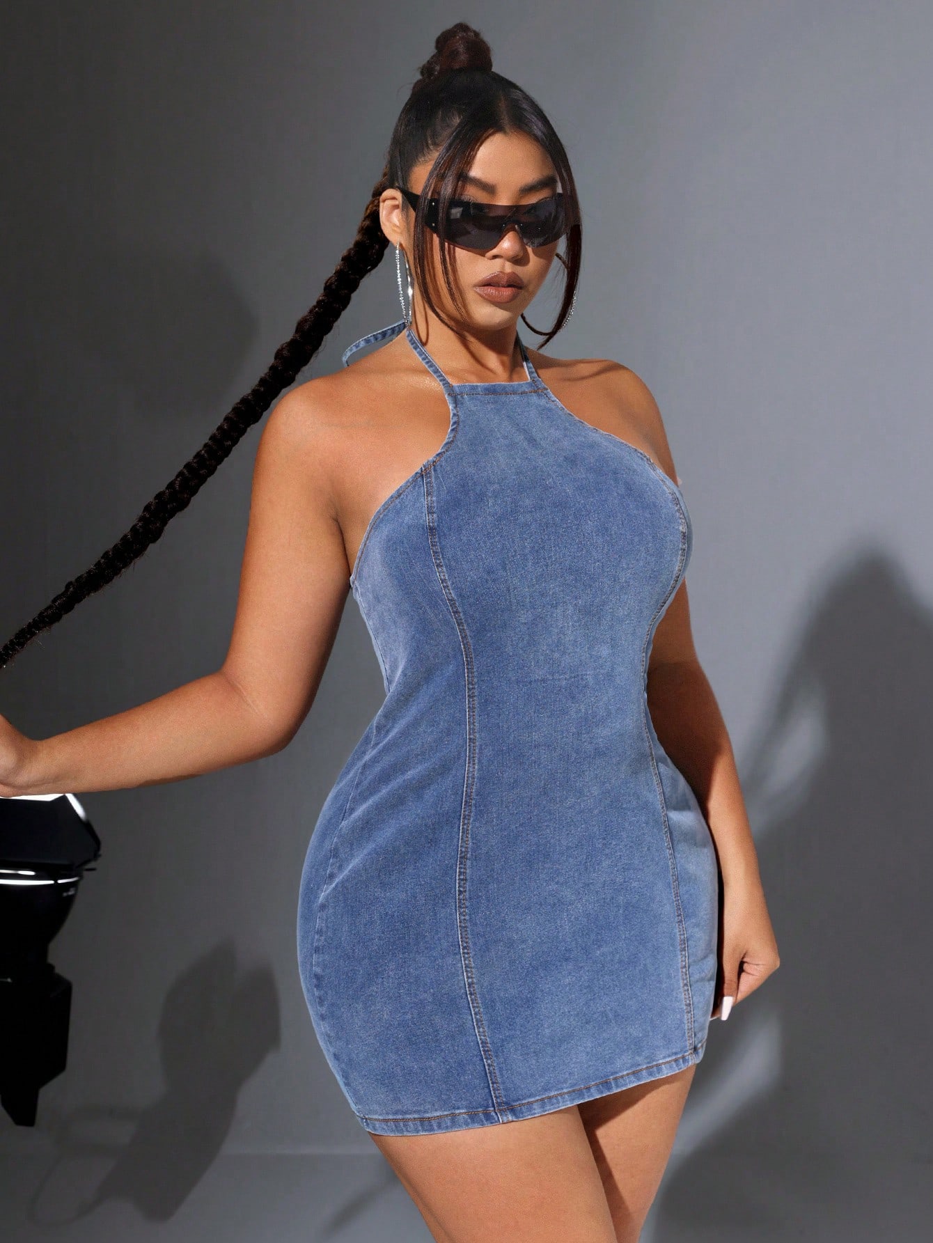 In Sexy Plus Size Denim Dresses