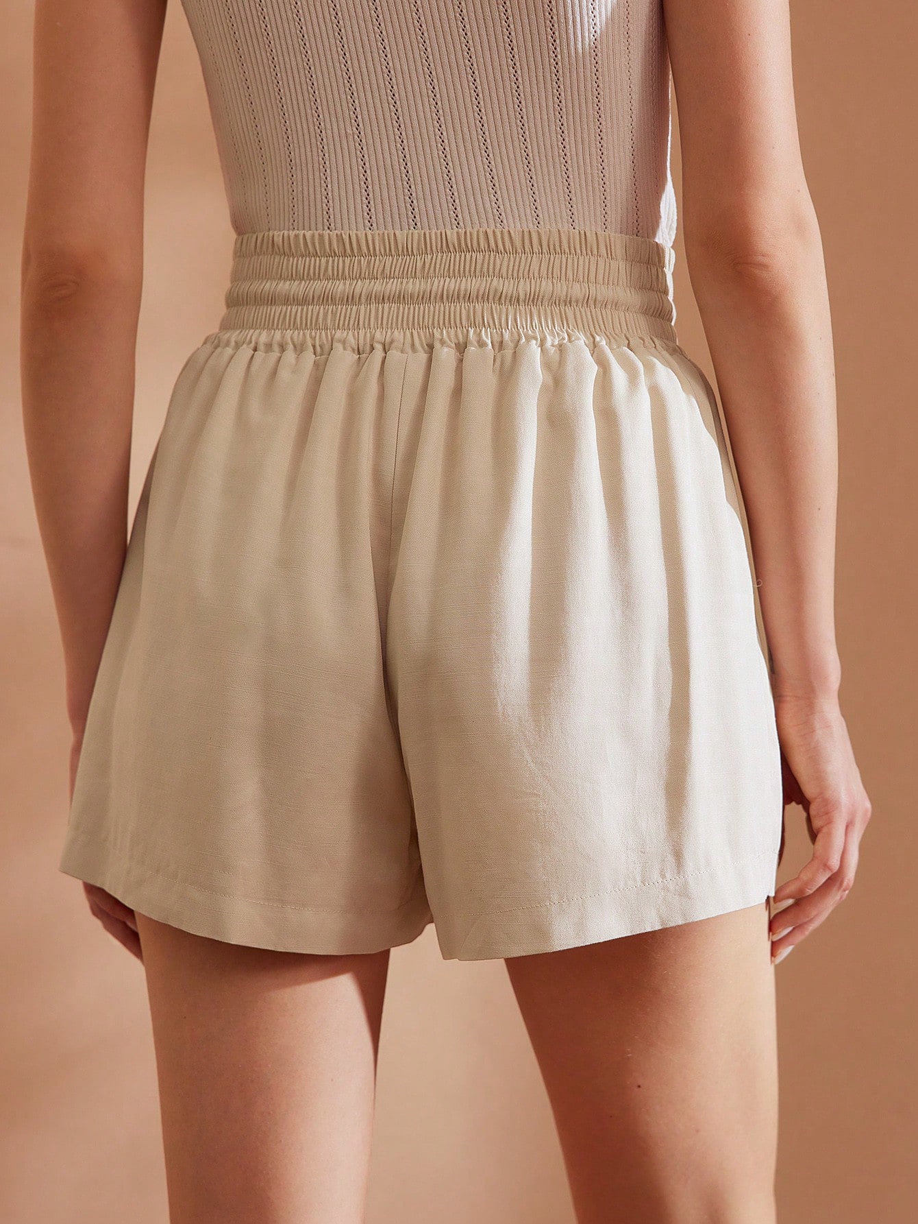 In Beige Women Shorts