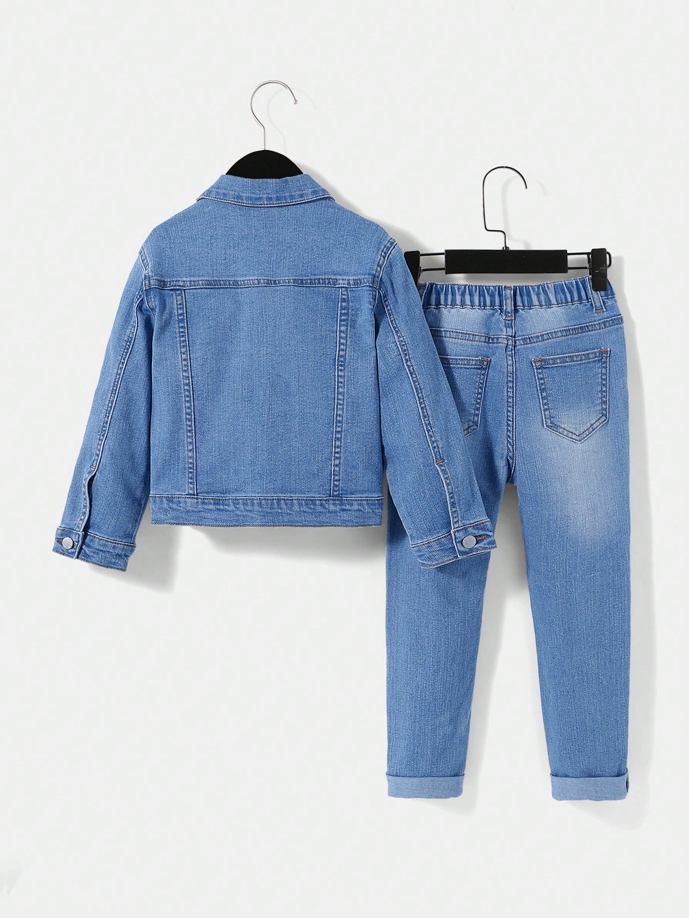 Young Boys Denim Two-piece Outfits