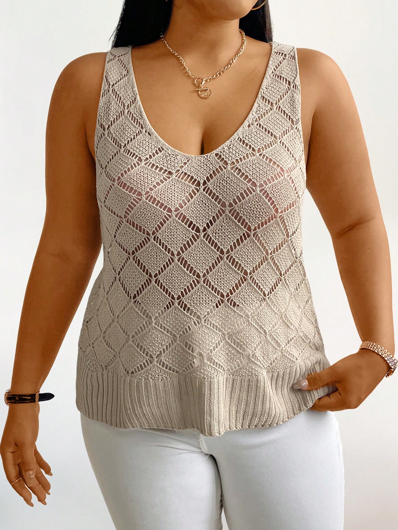 In Casual Plus Size Knit Tops