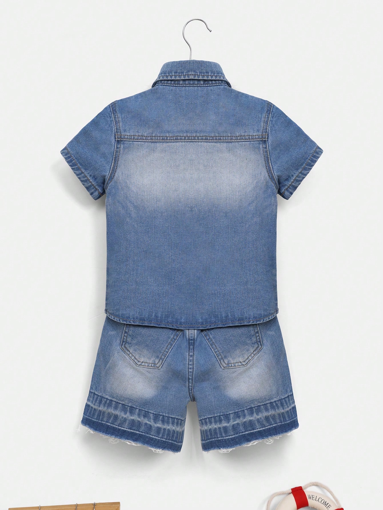 Young Boys Denim Two-piece Outfits