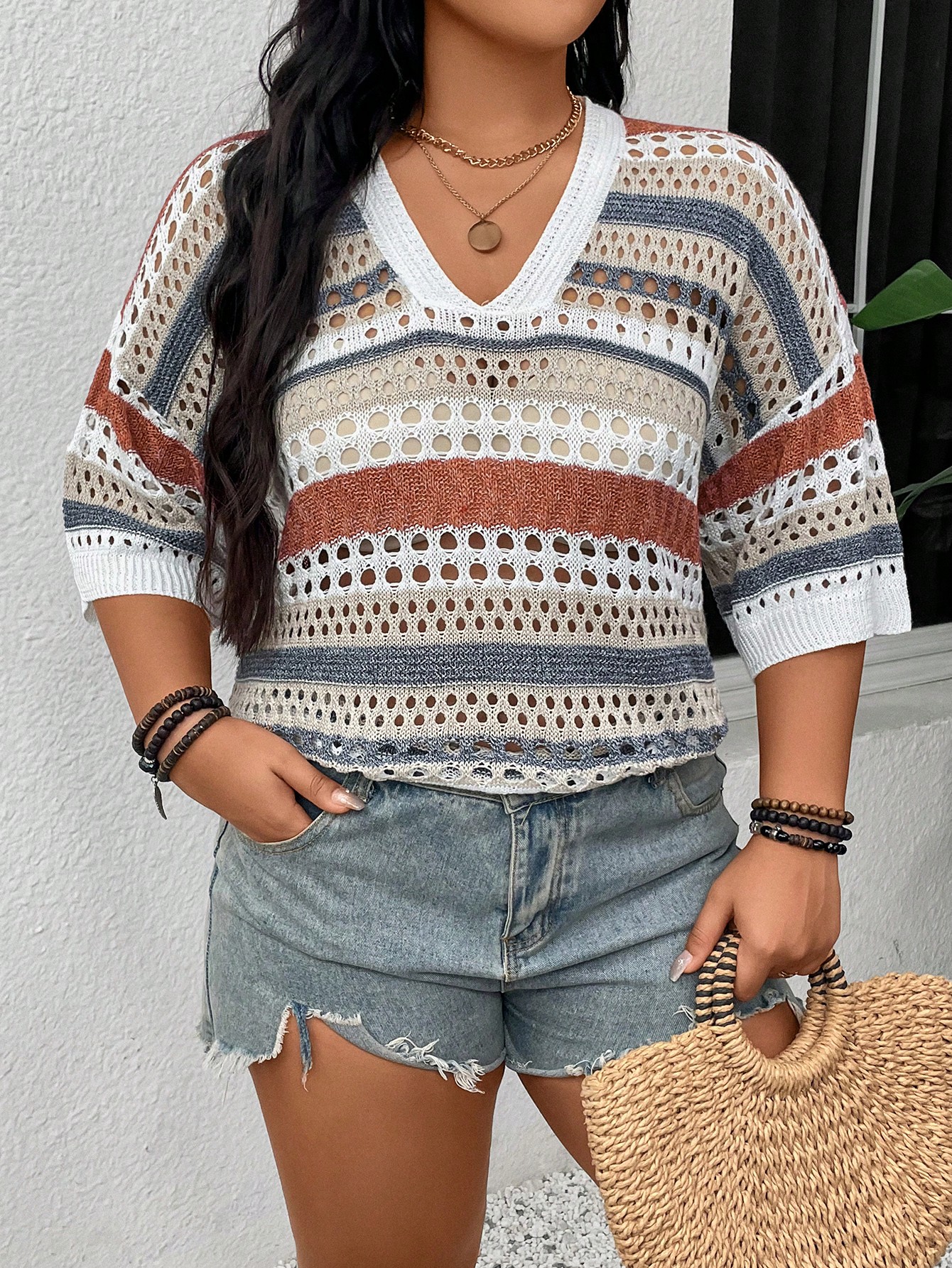 In Casual Plus Size Knit Tops